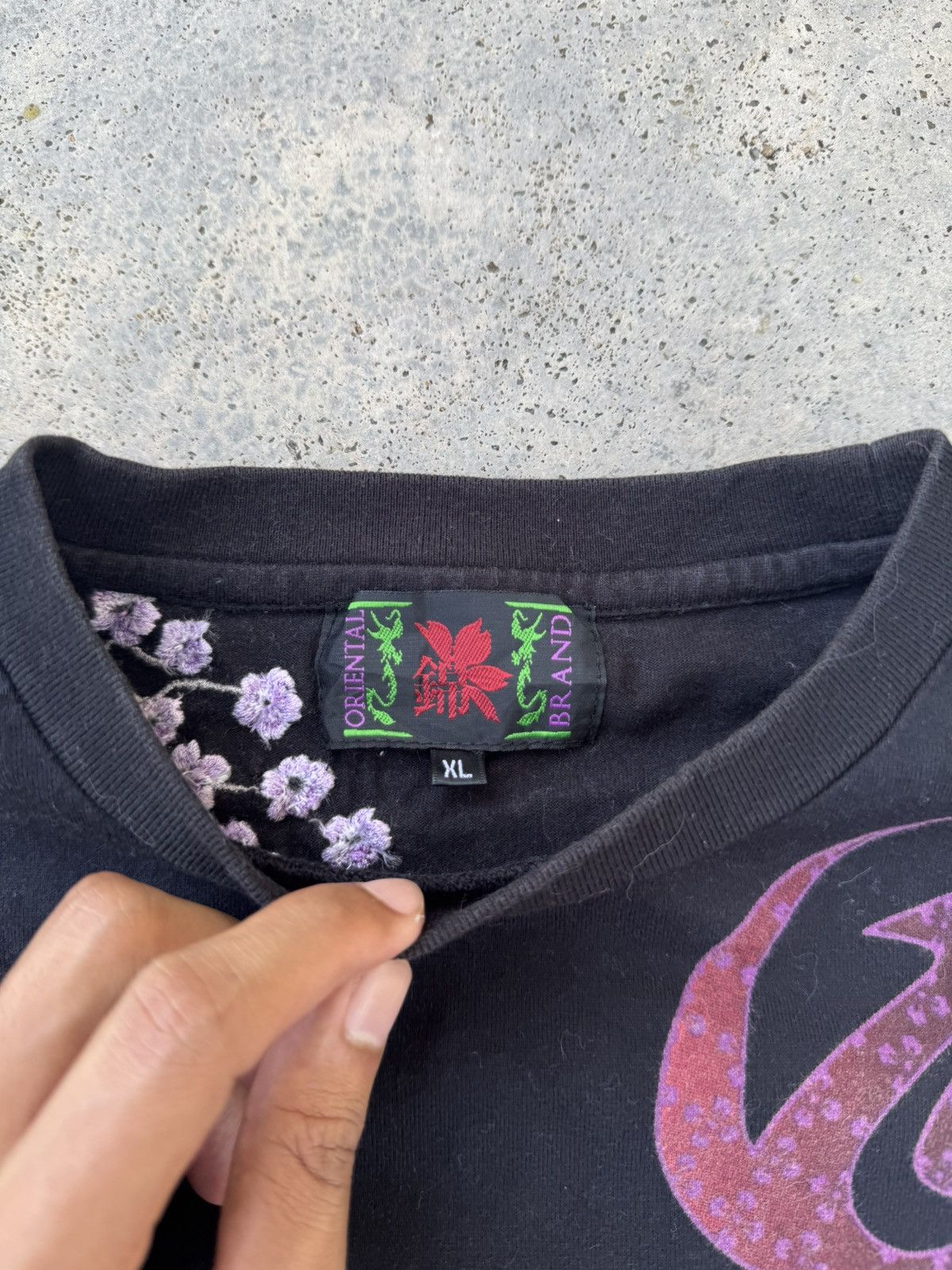 20471120 20th Anniversary Evangelion Sukajan Sakura Over Print Tees Size US L / EU 52-54 / 3 - 7 Thumbnail