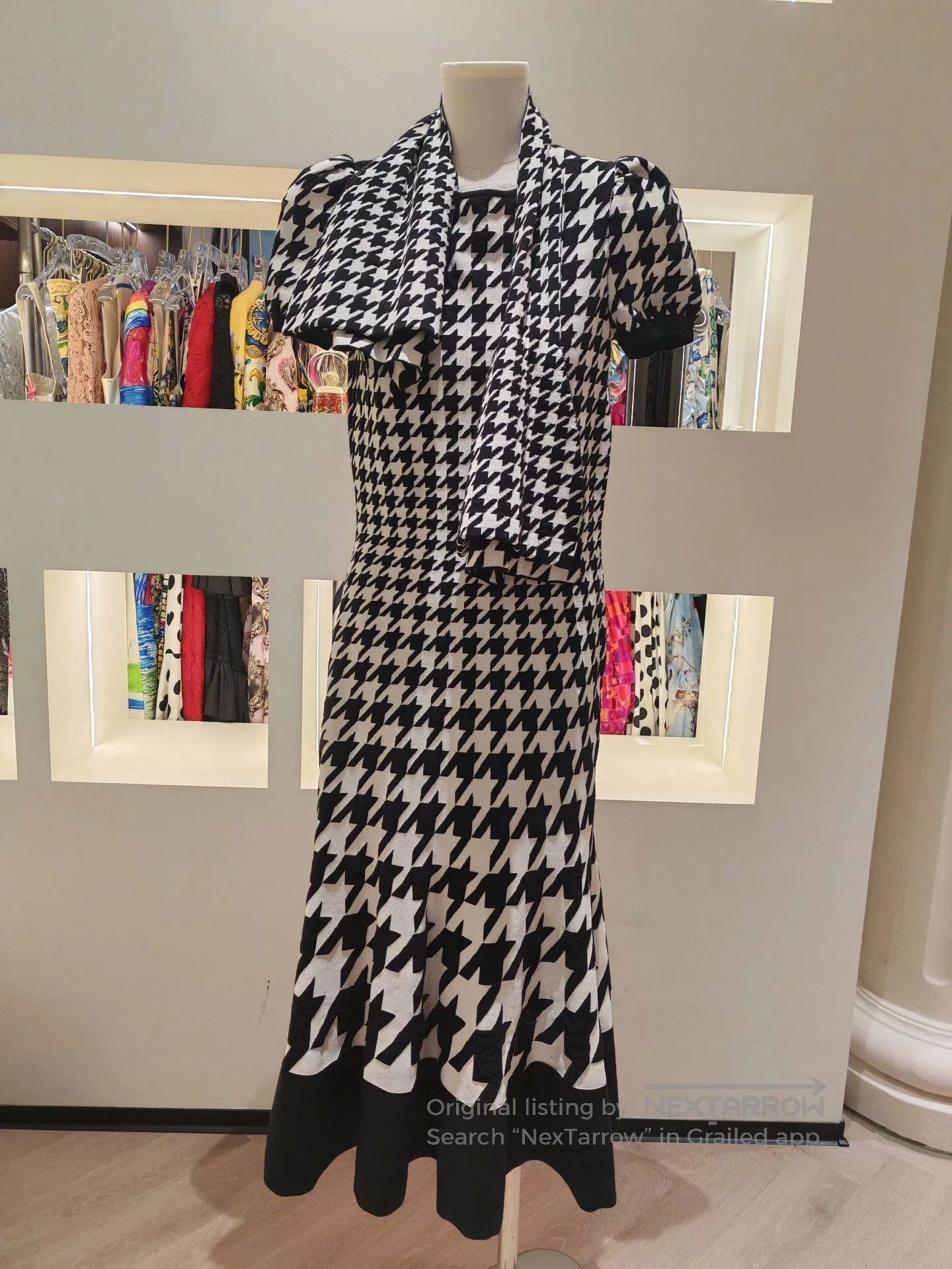 Alexander McQueen Alexander McQueen Houndstooth Dress. Size S / US 4 / IT 40 - 1 Thumbnail