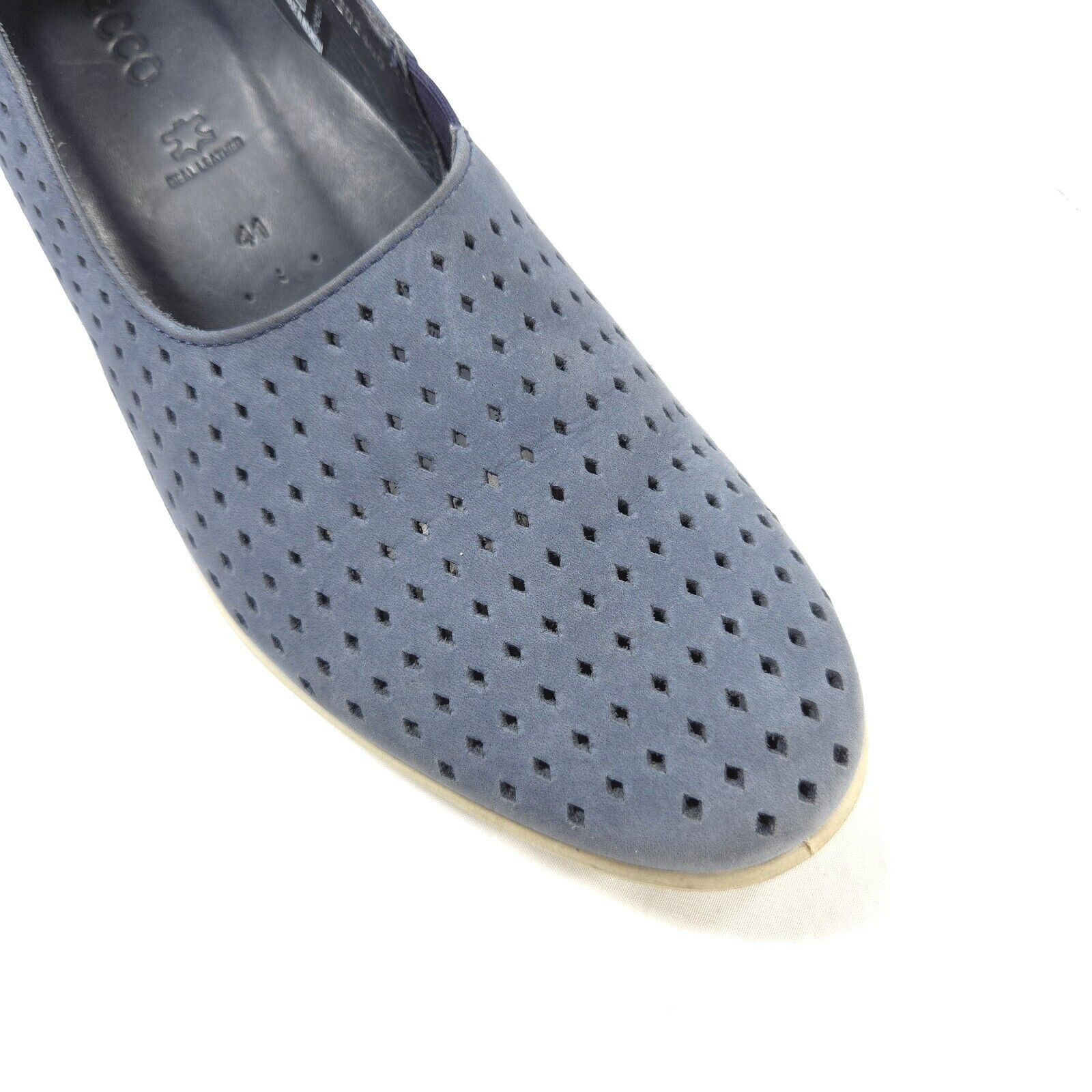 Ecco Ecco Leather Wedge Slip On Ballet Flat Womens Size 10.5 Blue Size US 10.5 / IT 40.5 - 8 Thumbnail