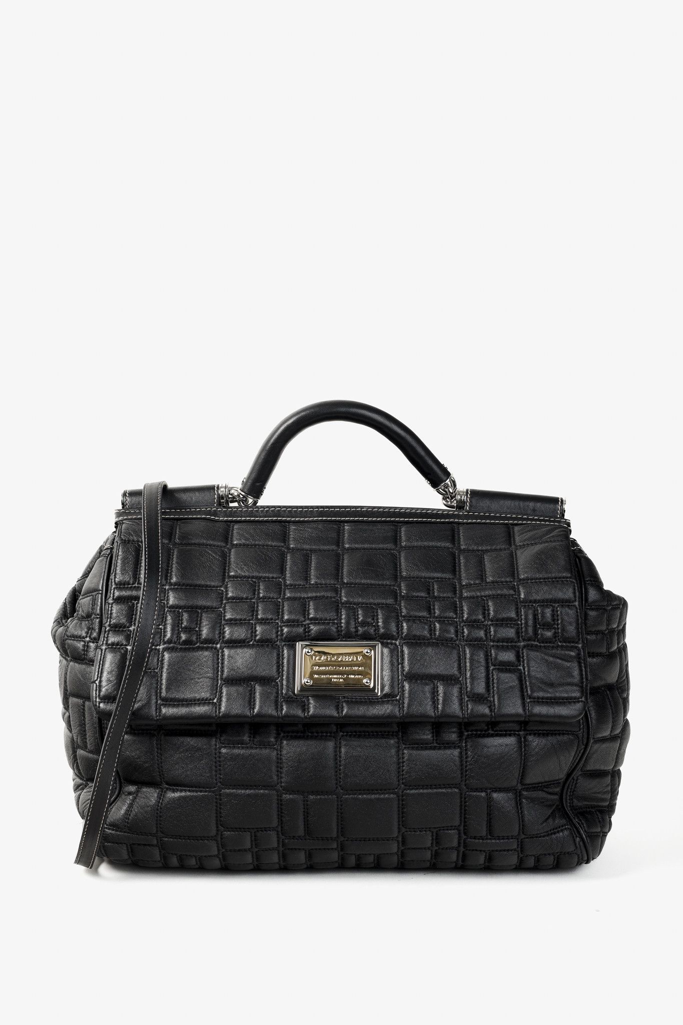 Dolce & Gabbana Dolce & Gabbana Miss Sicily Quilted-Leather Shoulder Bag Size ONE SIZE - 1 Thumbnail