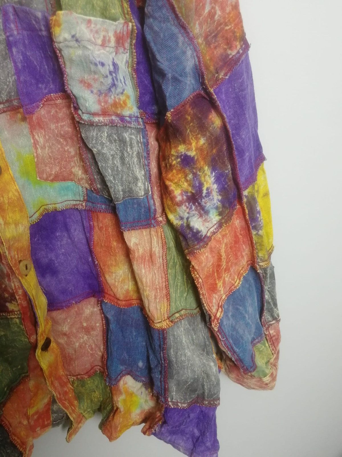 Vintage Rare patchwork little kathmandu shirt y2k vintage Size US L / EU 52-54 / 3 - 3 Thumbnail