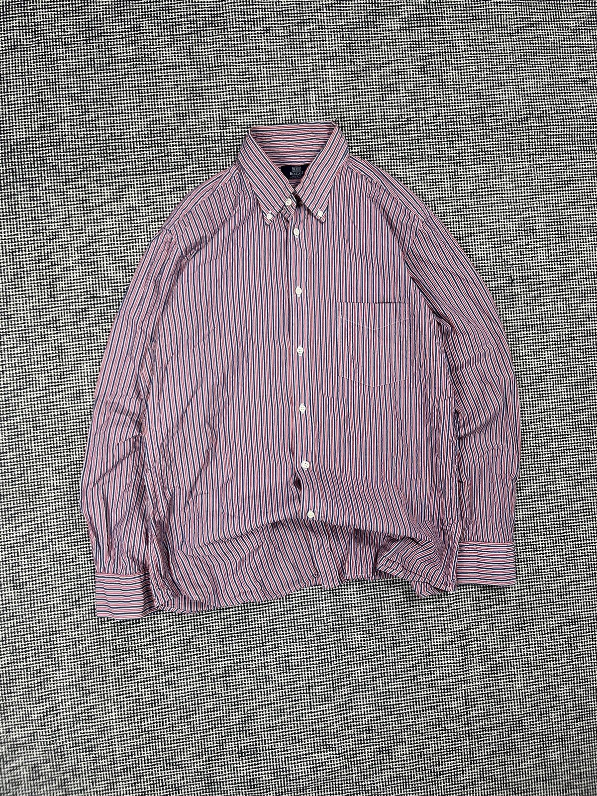 Boggi × Designer Boggi Milano luxury striped button up shirt old money Size US XL / EU 56 / 4 - 1 Thumbnail
