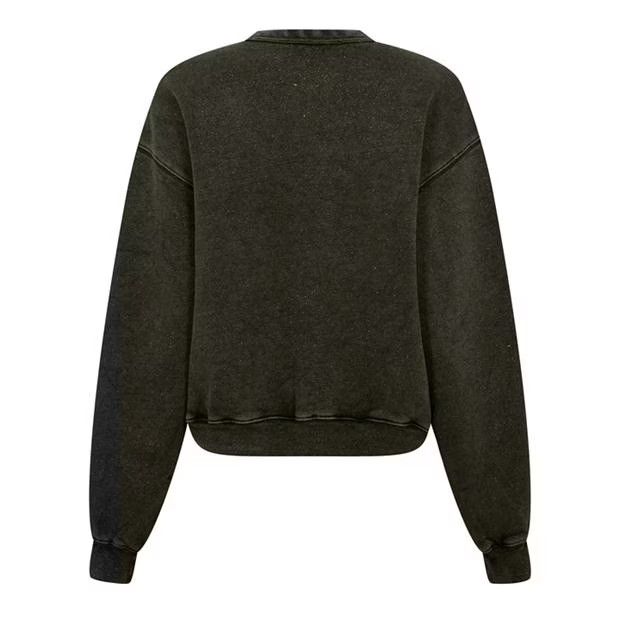 Alexander Wang o1g2r1mq0824 Puff Logo Sweatshirt in Army Green Size XS / US 0-2 / IT 36-38 - 2 Thumbnail