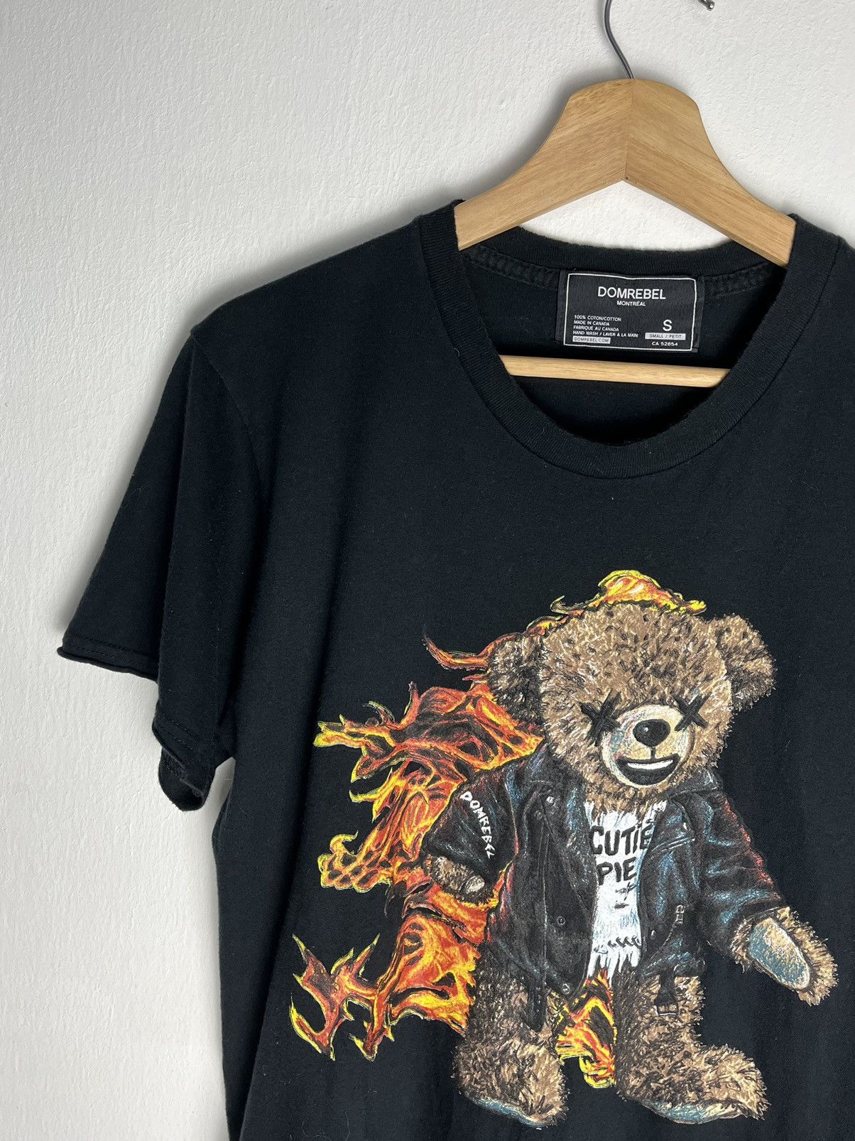 DOMREBEL Dom Rebel Montreal Cutie Pie Bear T-Shirt Black Size US S / EU 44-46 / 1 - 2 Thumbnail