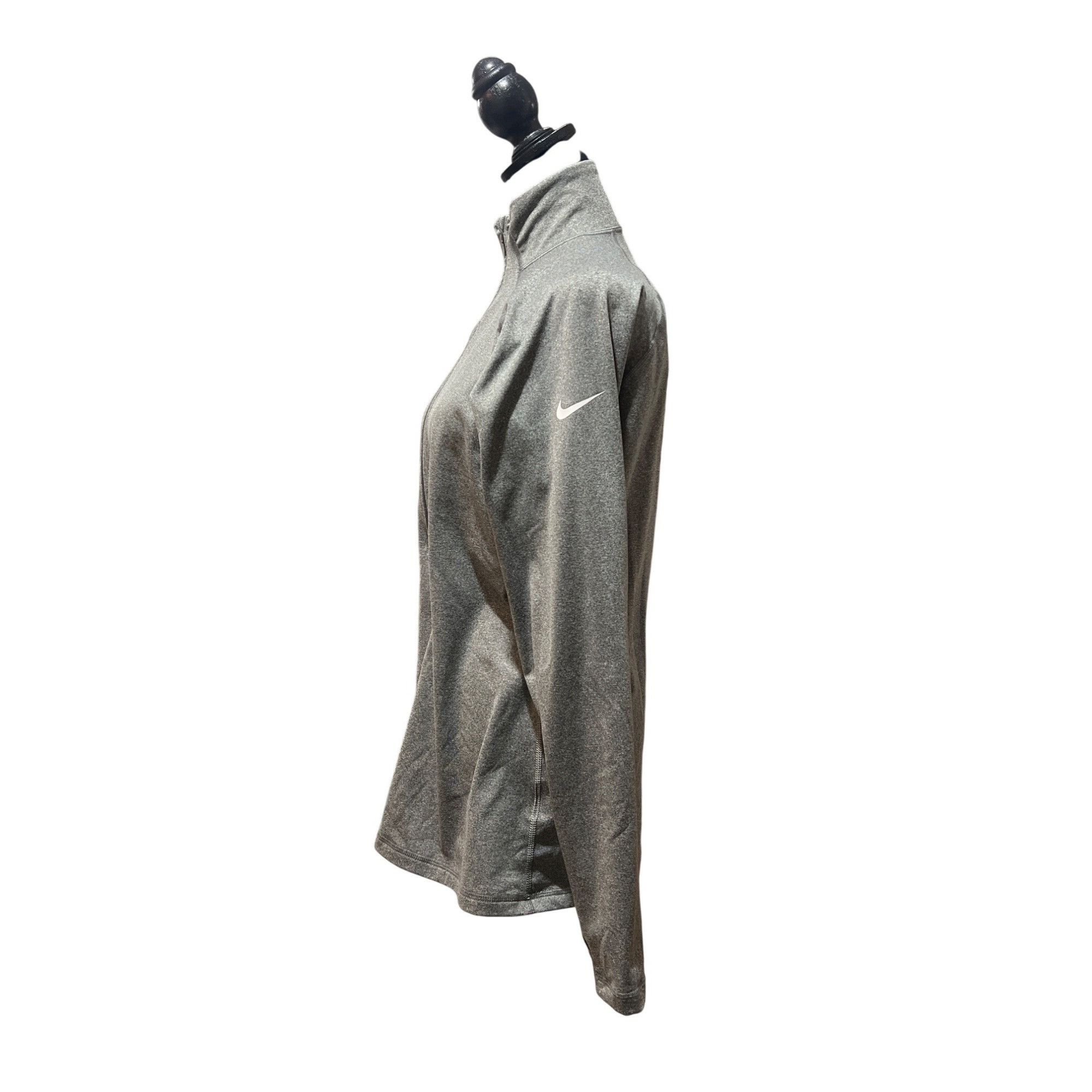 Nike Nike Pro Womens Gray 1/4 Zip Pullover Athletic Top XL Polyes Size XL / US 12-14 / IT 48-50 - 2 Thumbnail