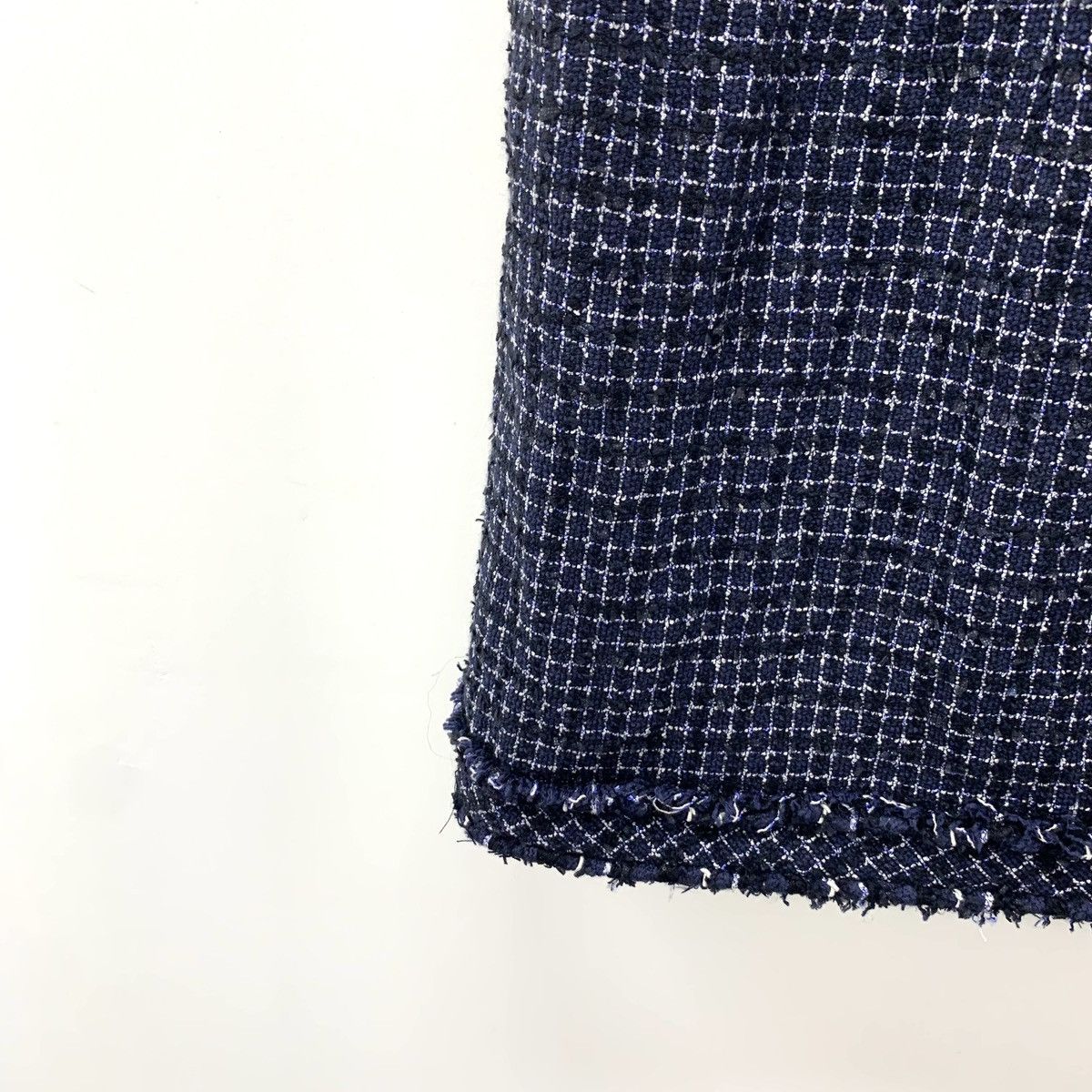 Chanel Chanel Dark Blue Cotton Tweed Woven Cami Dress K26WX Size XXS / US 00 / IT 34 - 5 Thumbnail