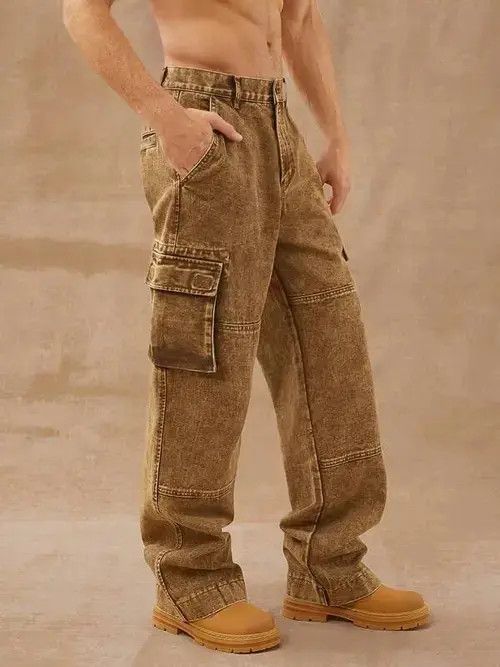 Jean Vintage Retro Straight Leg Desert Postapo Jeans Cargo Size US 32 / EU 48 - 6 Thumbnail