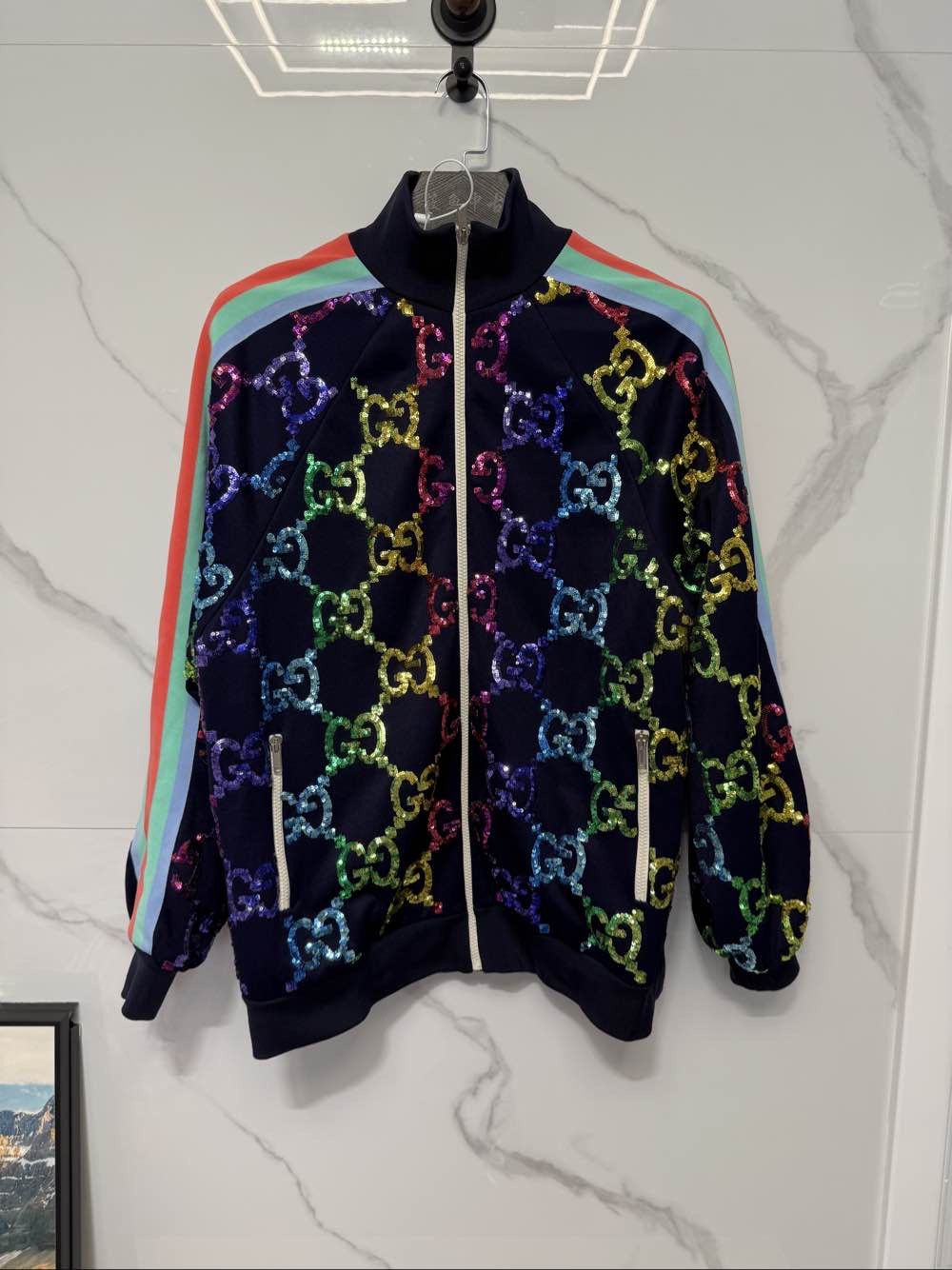 Gucci Gucci GG Sequin Logo Track Jacket M Size M / US 6-8 / IT 42-44 - 1 Thumbnail