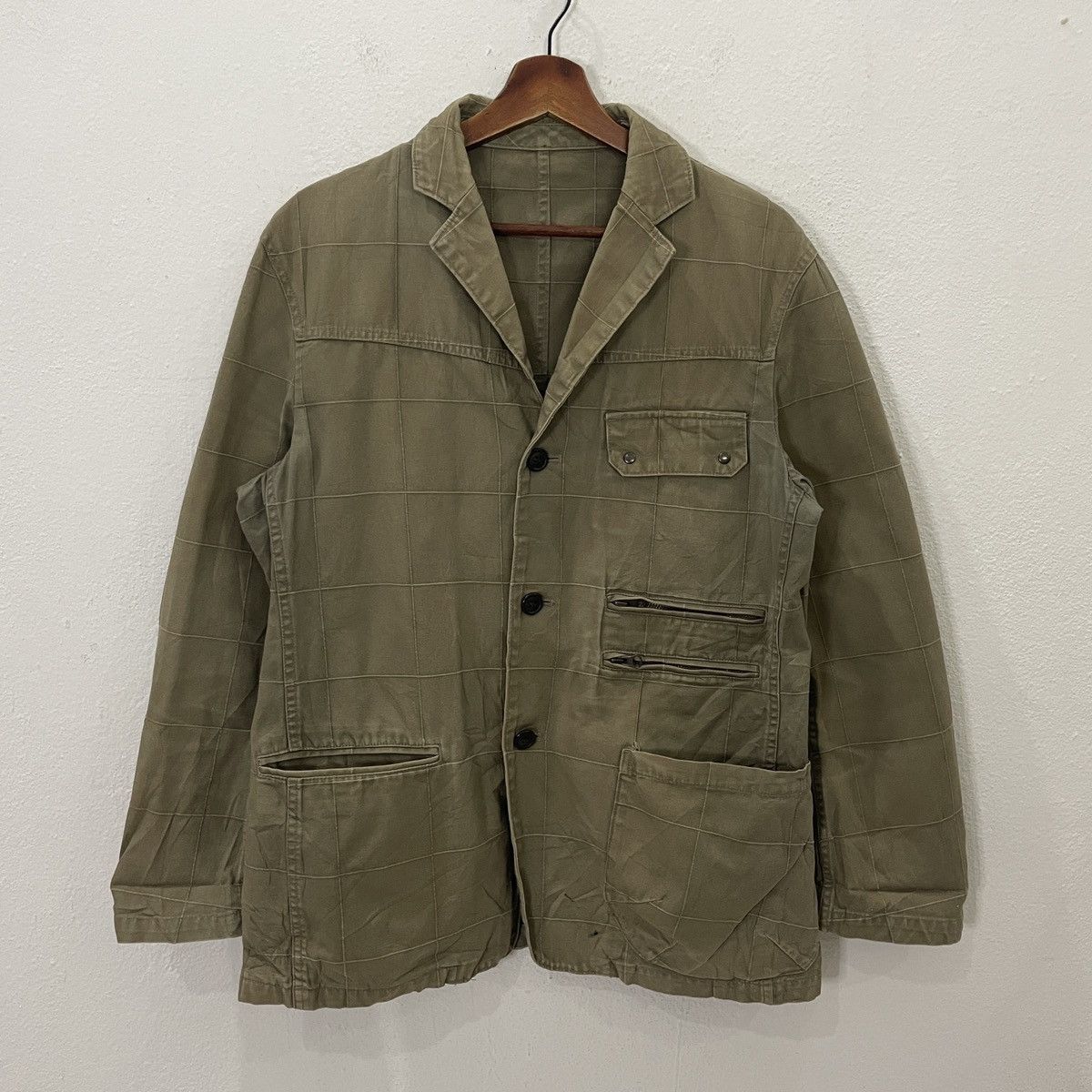 image of Vintage Ppfm Tactical Multipocket Jacket in Green, Men's (Size Medium)