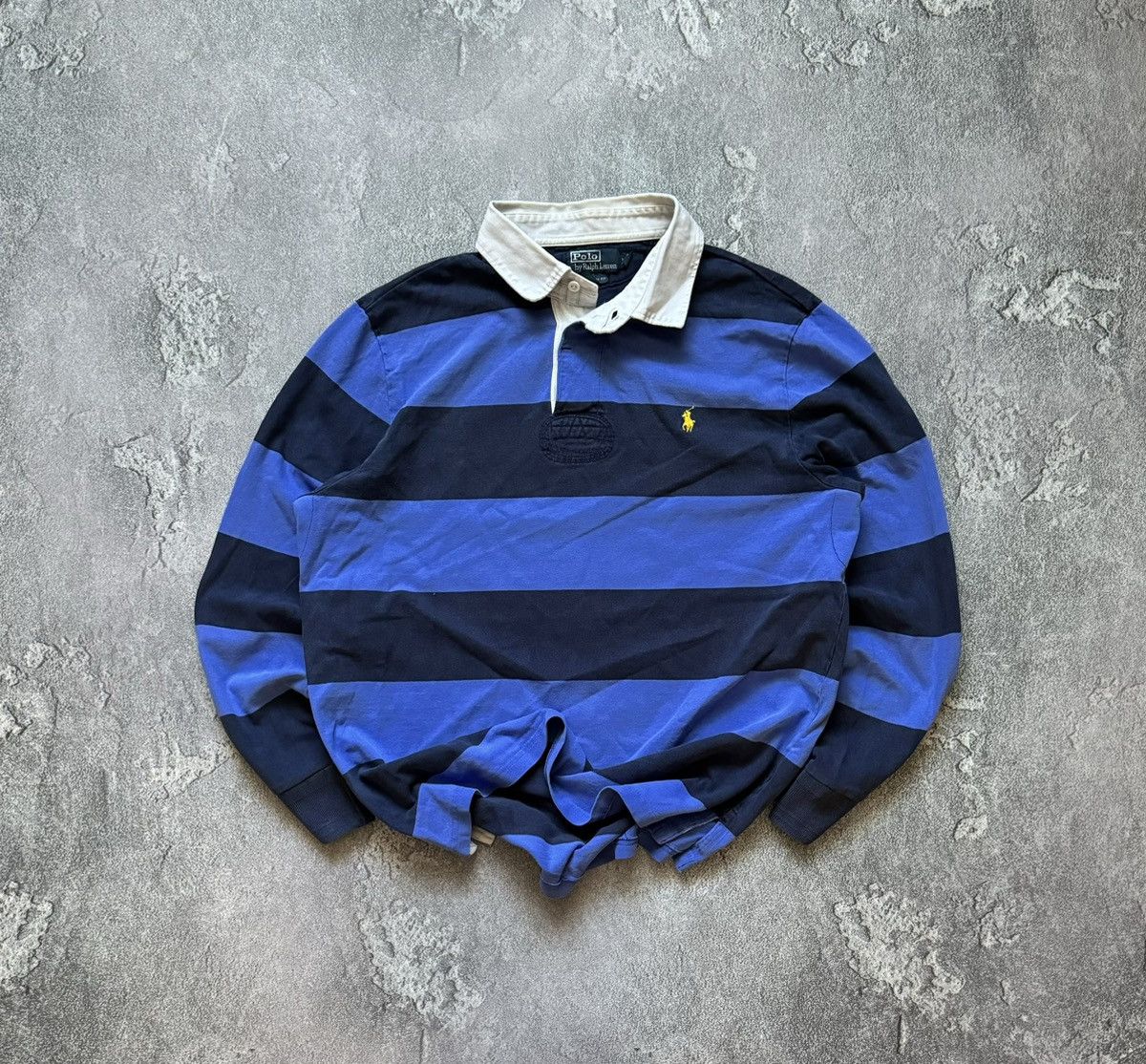 Polo Ralph Lauren × Vintage Polo Ralph Lauren XL vintage sweatshirt rugby button up 90s Size US XL / EU 56 / 4 - 1 Thumbnail