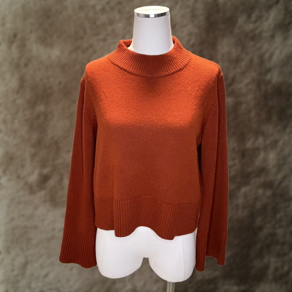 Vintage VINTAGE The Reset Womens XS Orange Sweater Pullover Mock Neck Knit Size XS / US 0-2 / IT 36-38 - 1 Thumbnail
