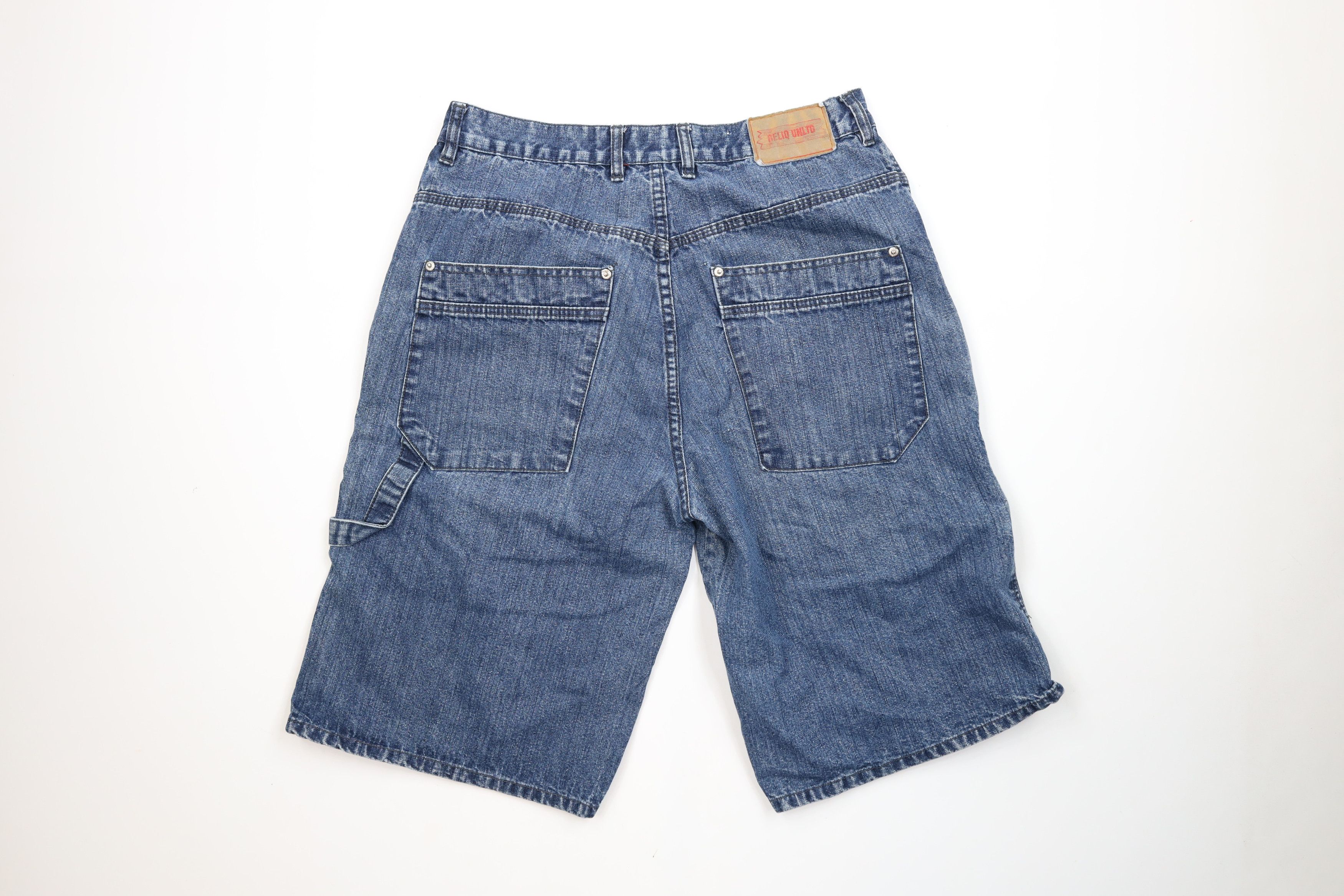 Vintage Vintage Y2K Streetwear Baggy Loose Fit Denim Cargo Shorts Size US 34 / EU 50 - 9 Thumbnail