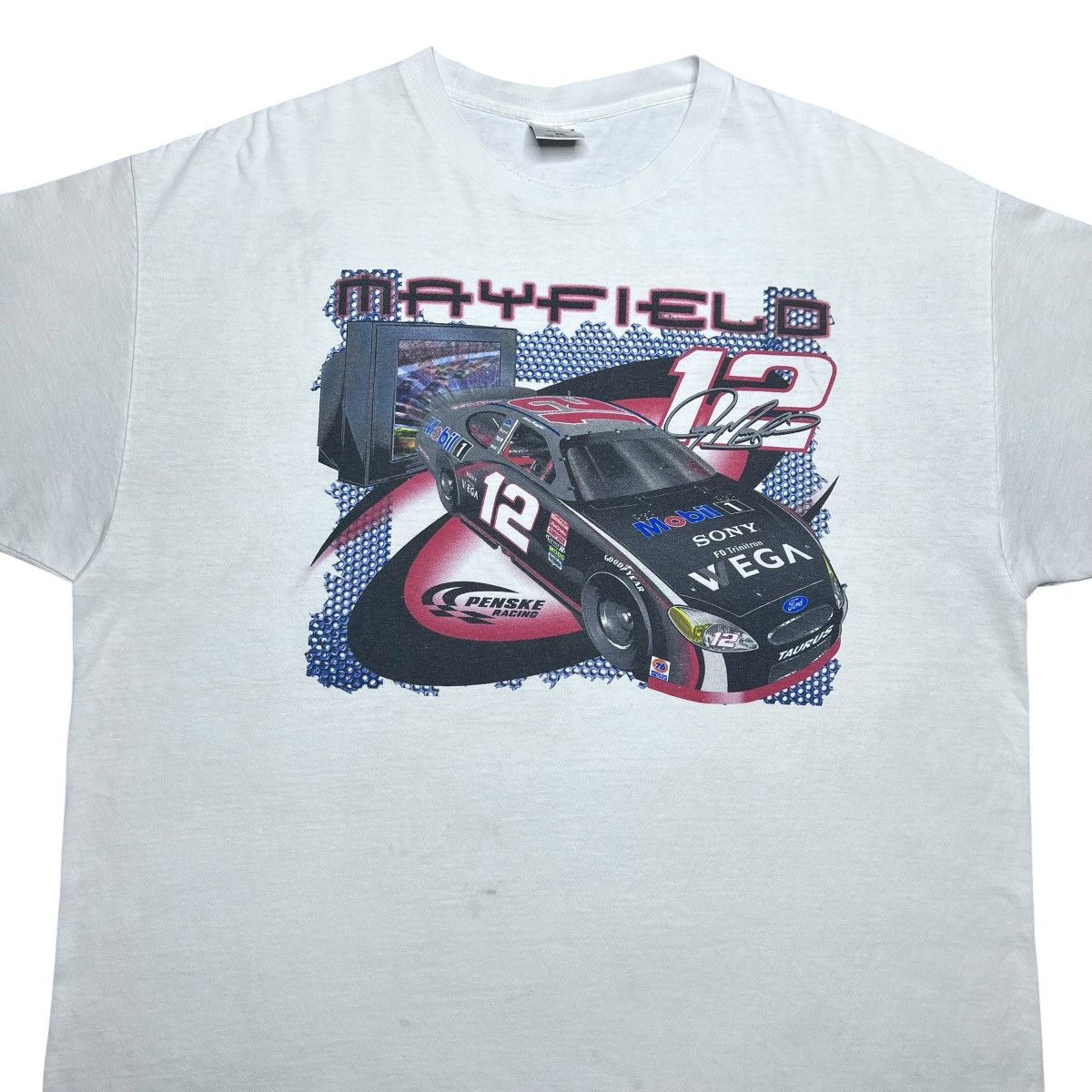 NASCAR 1990s Nascar Jeremy Mayfield Mobil Double Sided Graphic Tee Size US XXL / EU 58 / 5 - 5 Thumbnail
