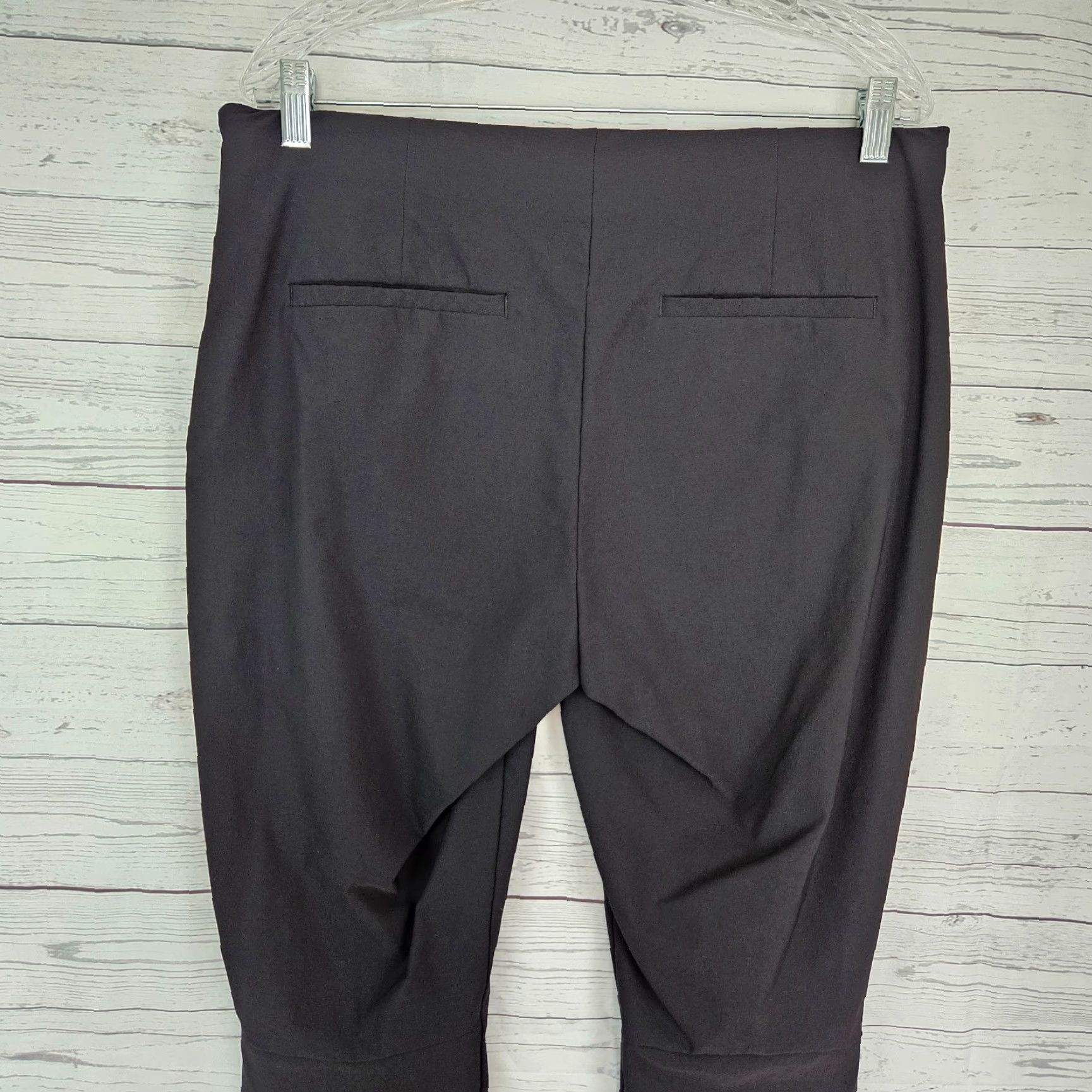 Vintage Duluth Womens Flexcellent Skinny Leg Ankle Pants Sz 16 Short Black Side Zip - Pockets - Nylon Spandex - Casual Womens Pants 16 Short Black Size 38" / US 16 / IT 52 - 5 Thumbnail