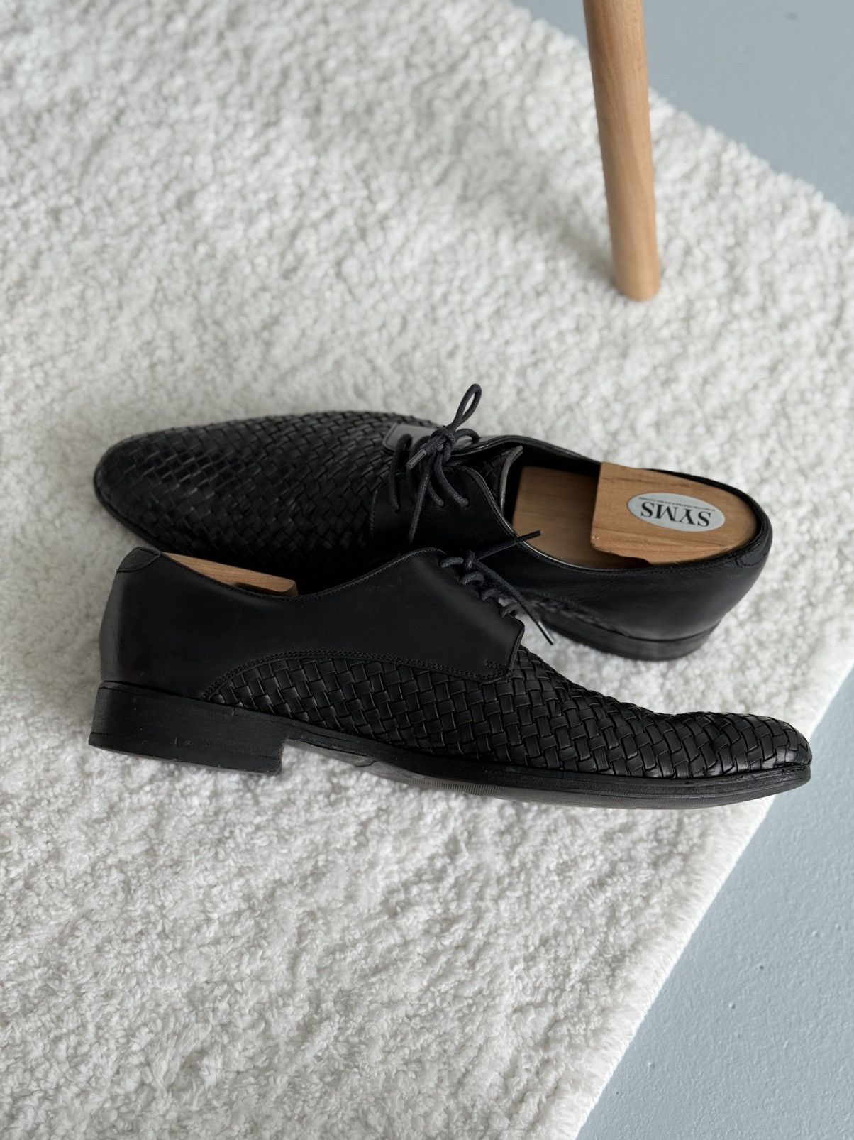 Dolce & Gabbana Dolce & Gabbana Intrecciato Woven Leather Derby Shoes Black Size US 10 / EU 43 - 5 Thumbnail