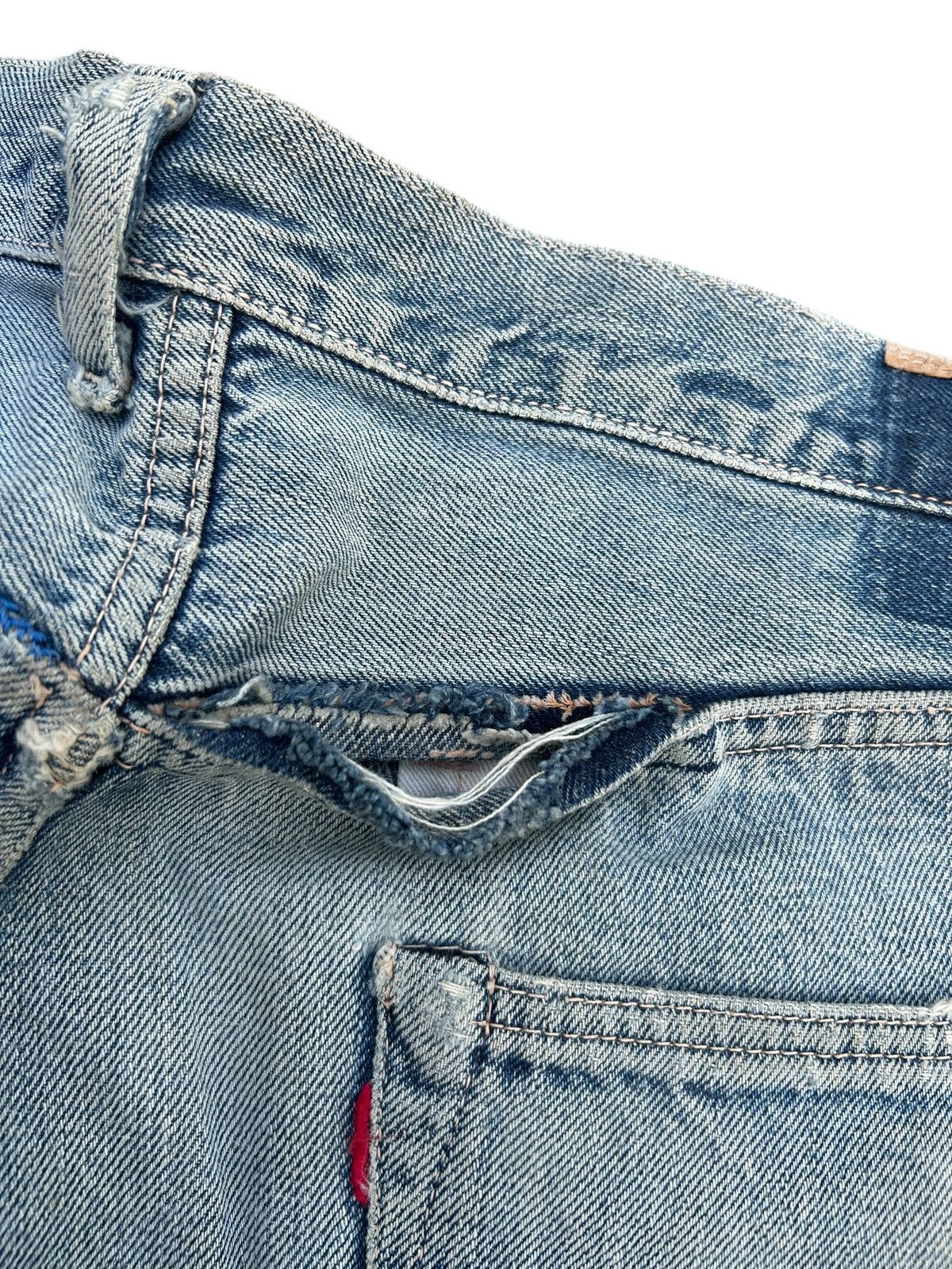Kapital Thrashed Vintage Levis Big E Selvedge Denim Jeans Size US 34 / EU 50 - 18 Thumbnail