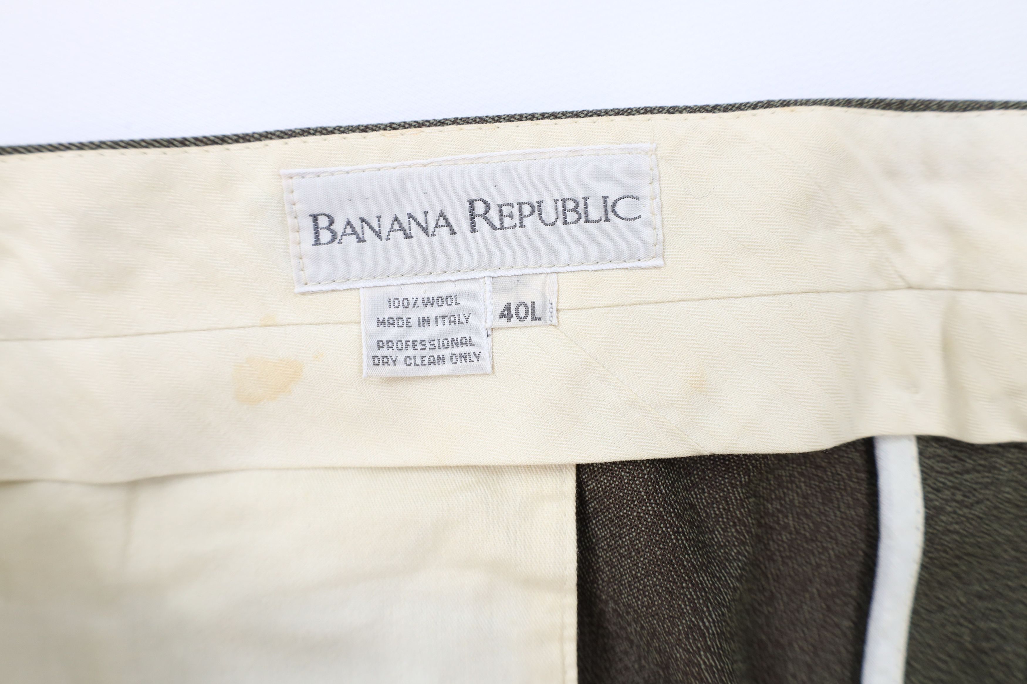 Banana Republic Vintage 90s Banana Republic Pleated Wide Leg Pants Green Size US 40 / EU 56 - 6 Thumbnail