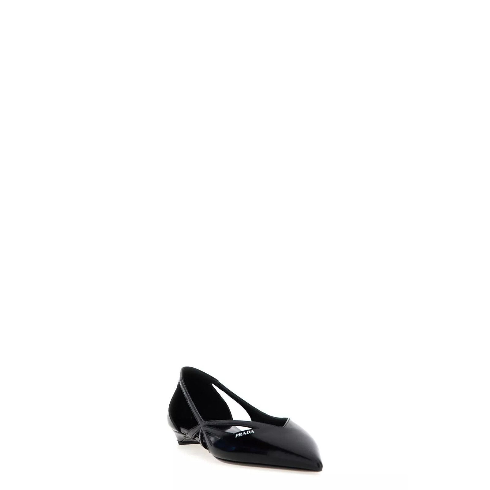 Prada PRADA Cut-Out Black Leather Ballerina Flats New & Authentic Size US 6 / IT 36 - 2 Thumbnail