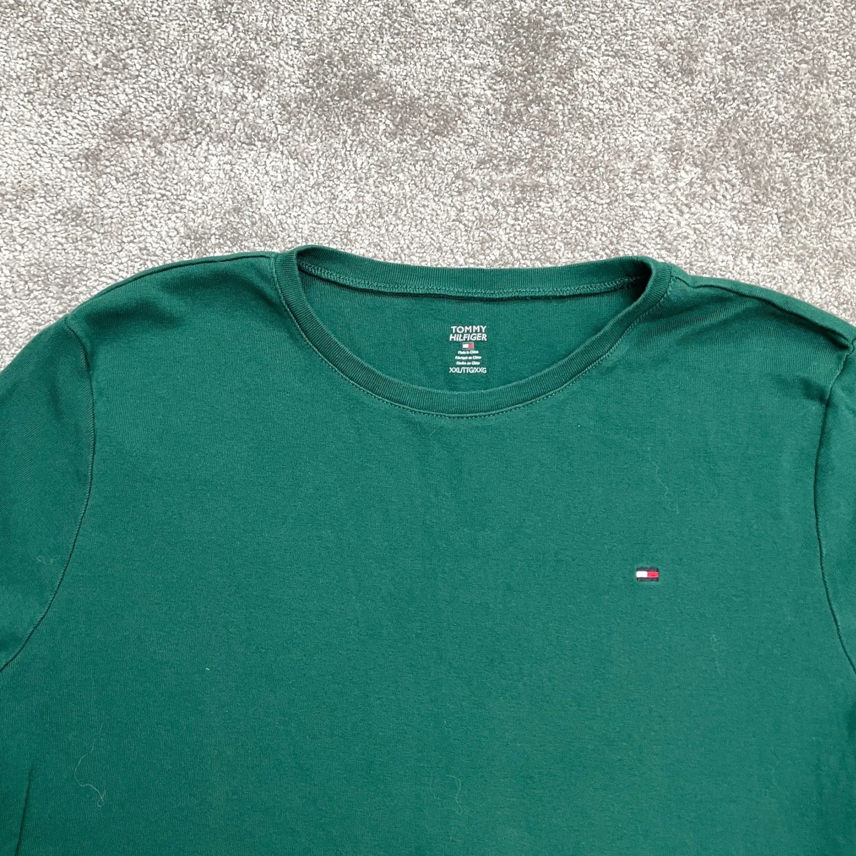Tommy Hilfiger VINTAGE Tommy Hilfiger Logo T-Shirt Womens 2XL Green Cotton Short Sleeve Crew Casual Size XXL / US 16-18 / IT 52-54 - 3 Thumbnail