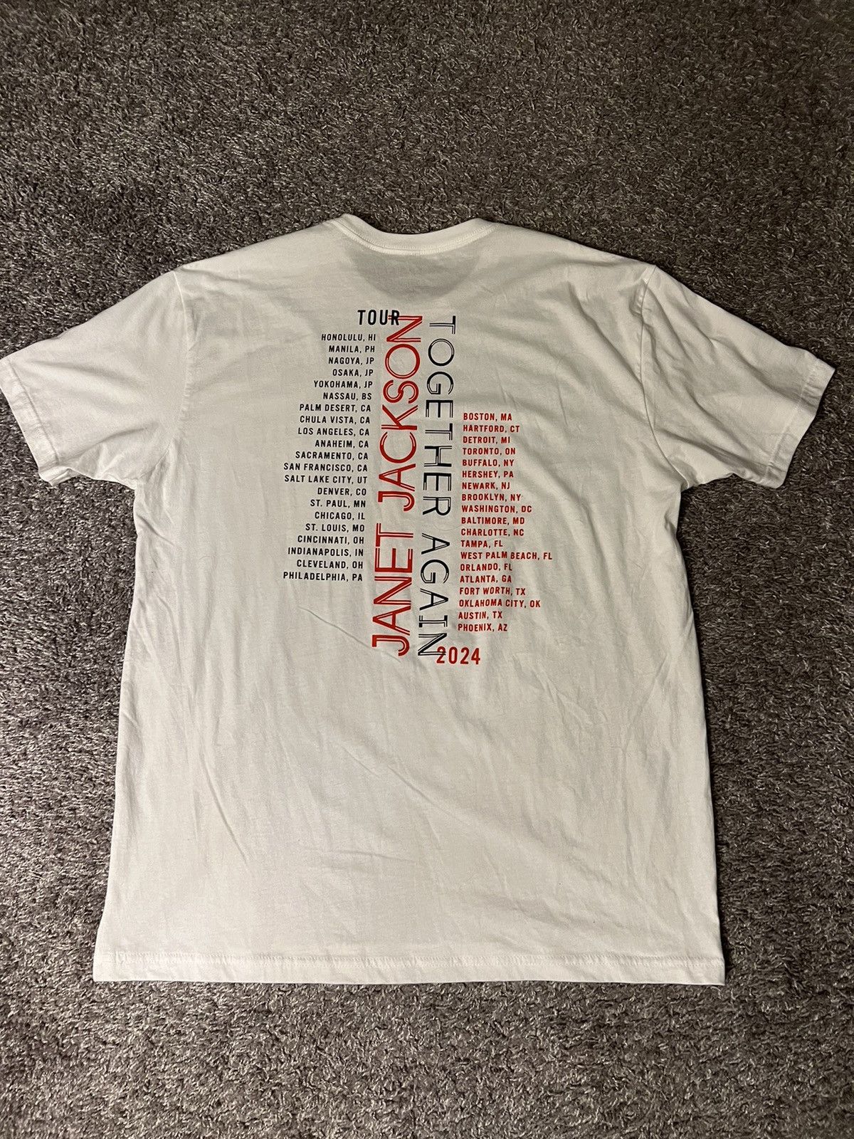 Band Tees × Rap Tees Janet Jackson Together Again 2024 Tour T-Shirt Tee XL Size US XL / EU 56 / 4 - 4 Thumbnail