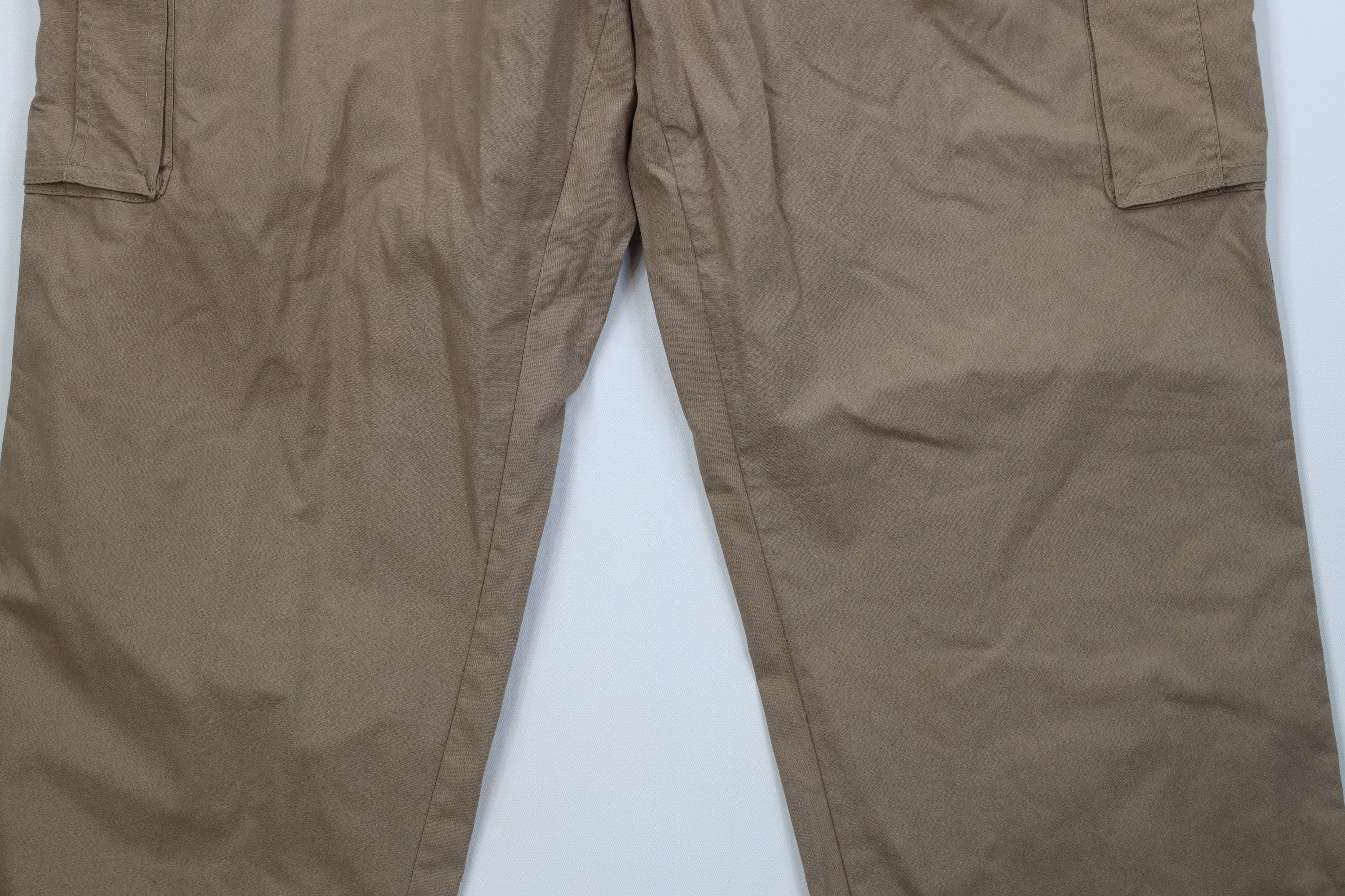 Vintage Vintage 90s Streetwear Baggy Wide Leg Cargo Pants Khaki Size US 44 / EU 60 - 4 Thumbnail