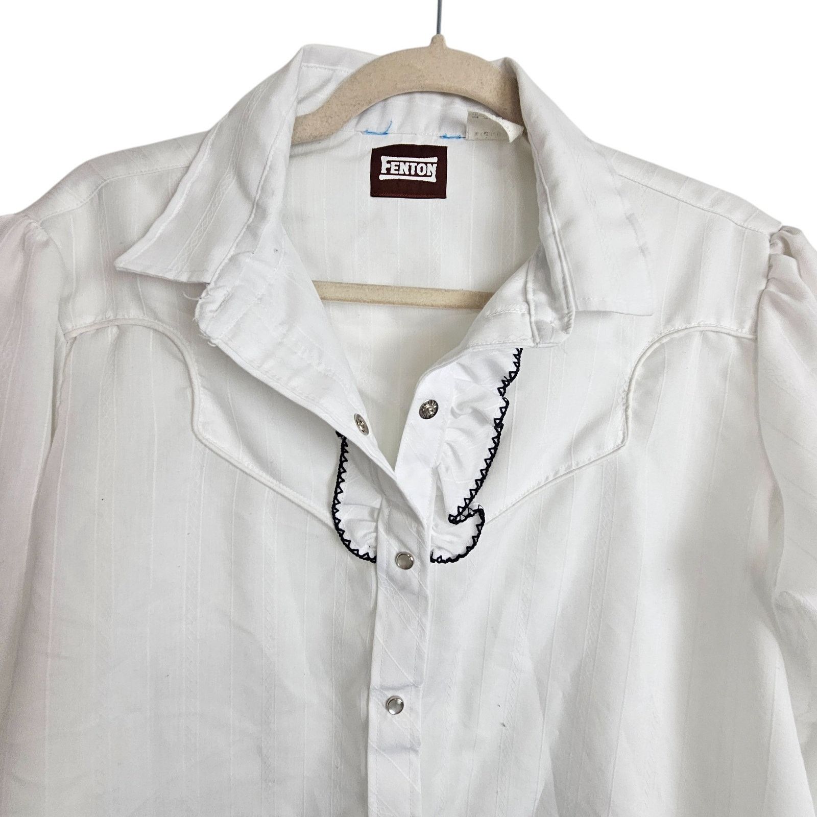 Fenton Vintage Fenton Womens Western Shirt Size 19/20 Snap Ruffle Size XL / US 12-14 / IT 48-50 - 2 Thumbnail