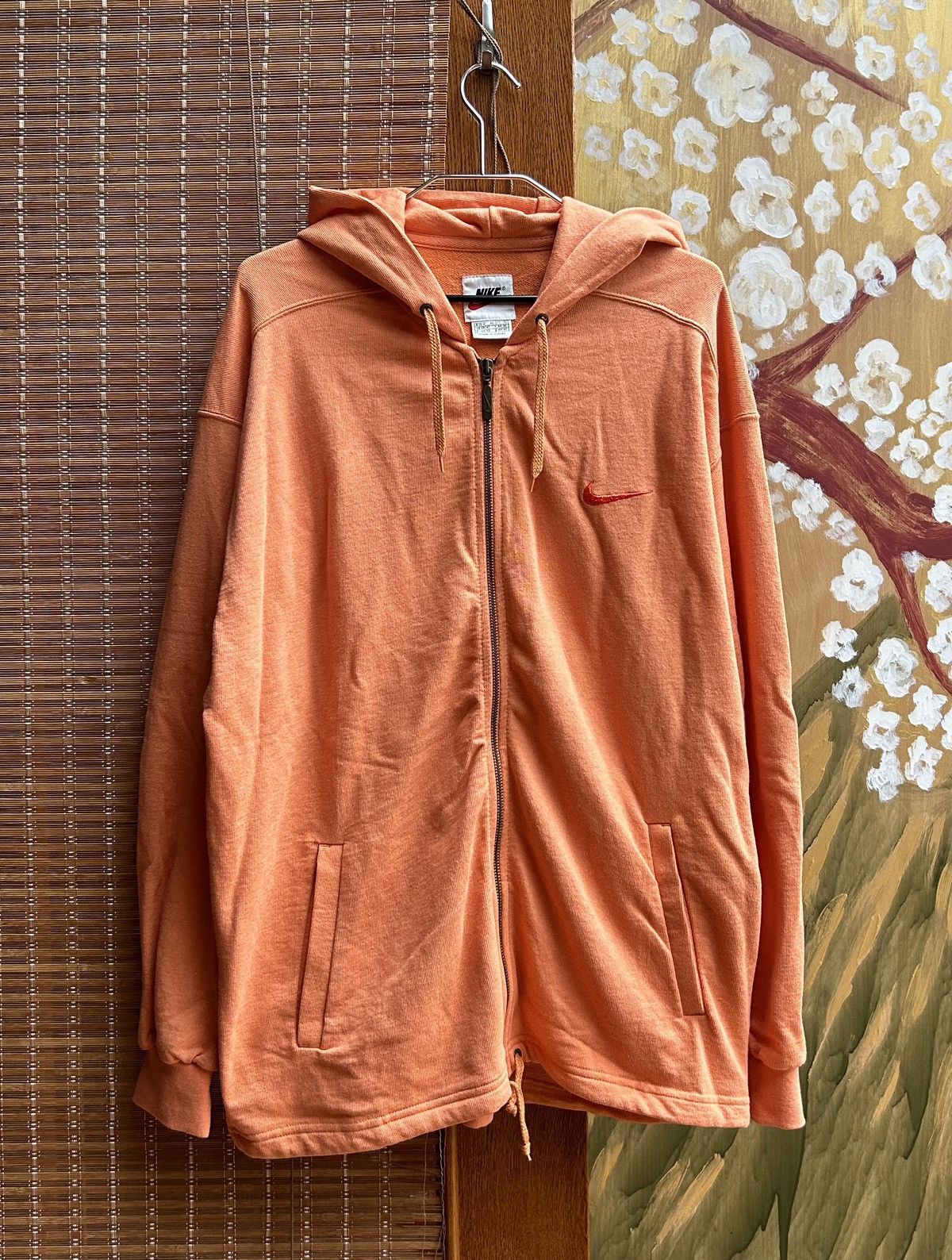 Nike × Vintage Vintage 00’s Nike Zip Up Hoodie Orange Size M Dead Stock Size US M / EU 48-50 / 2 - 1 Thumbnail