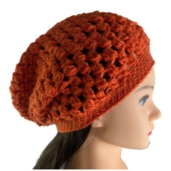 Handmade Crochet Slouch Hat Slouchy Beanie Snood Handmade Adult Size Size ONE SIZE - 1 Thumbnail