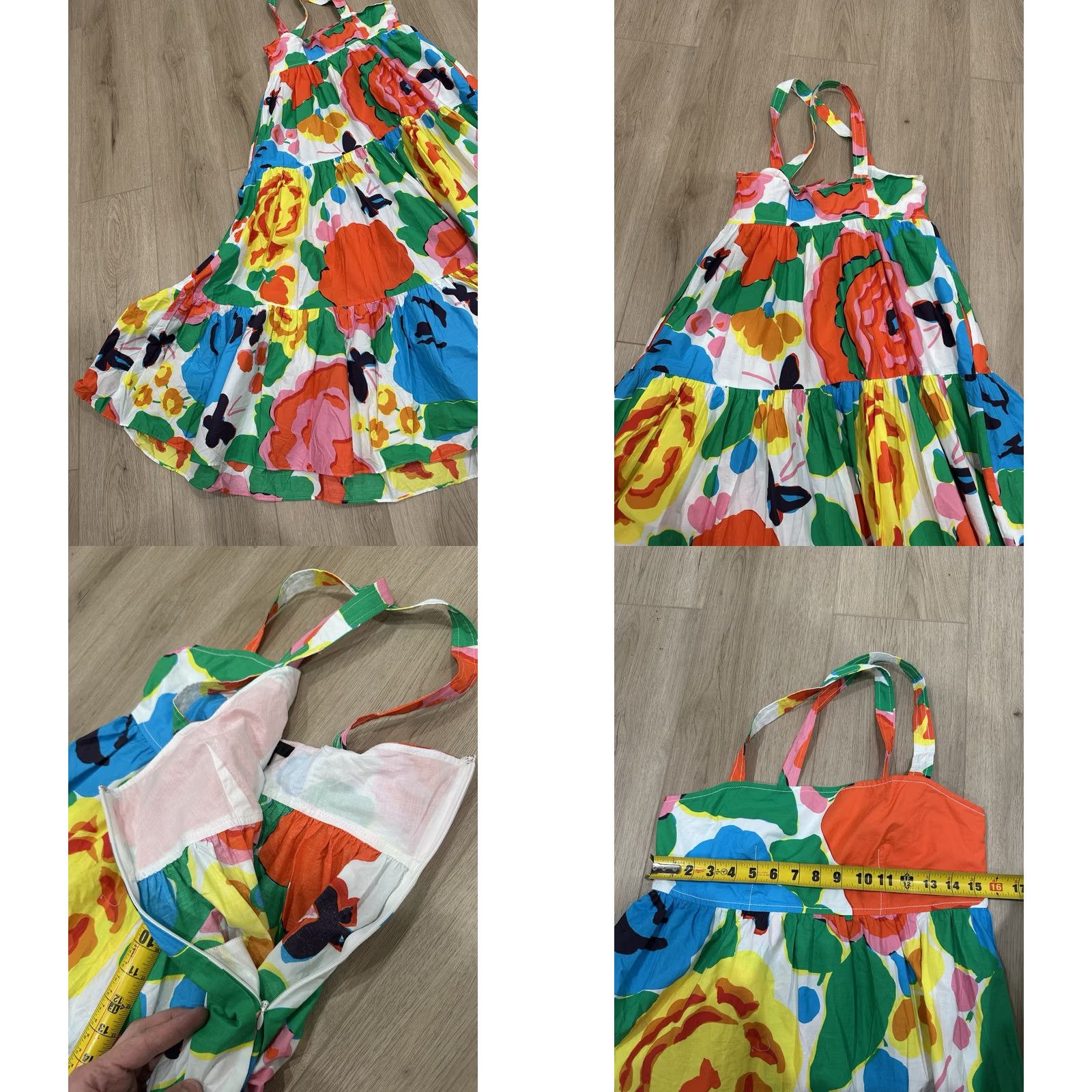 J.Crew NWT J.Crew Tiered Maxi Dress Floral Print Ratti Jardin Multicolor Size 6 Womens Maxi Dress Layered 2020s Size M / US 6-8 / IT 42-44 - 9 Thumbnail