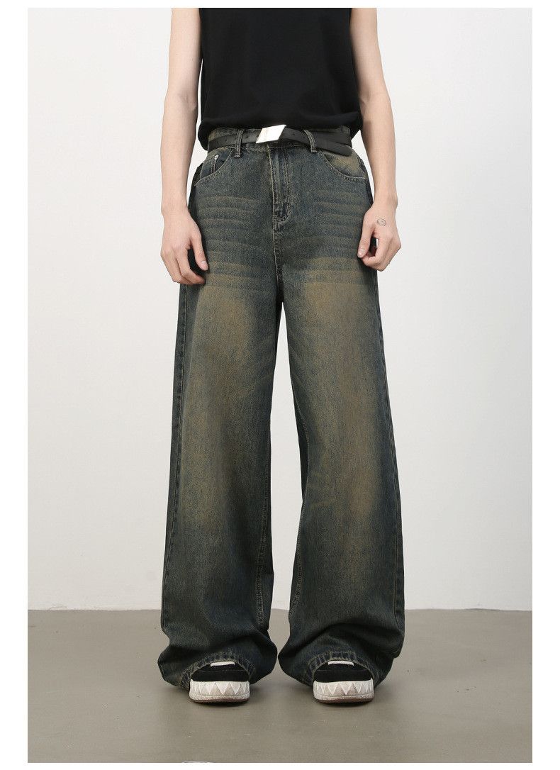 Vintage Distressed vintage men's washed loose straight leg jeans Size US 32 / EU 48 - 1 Thumbnail