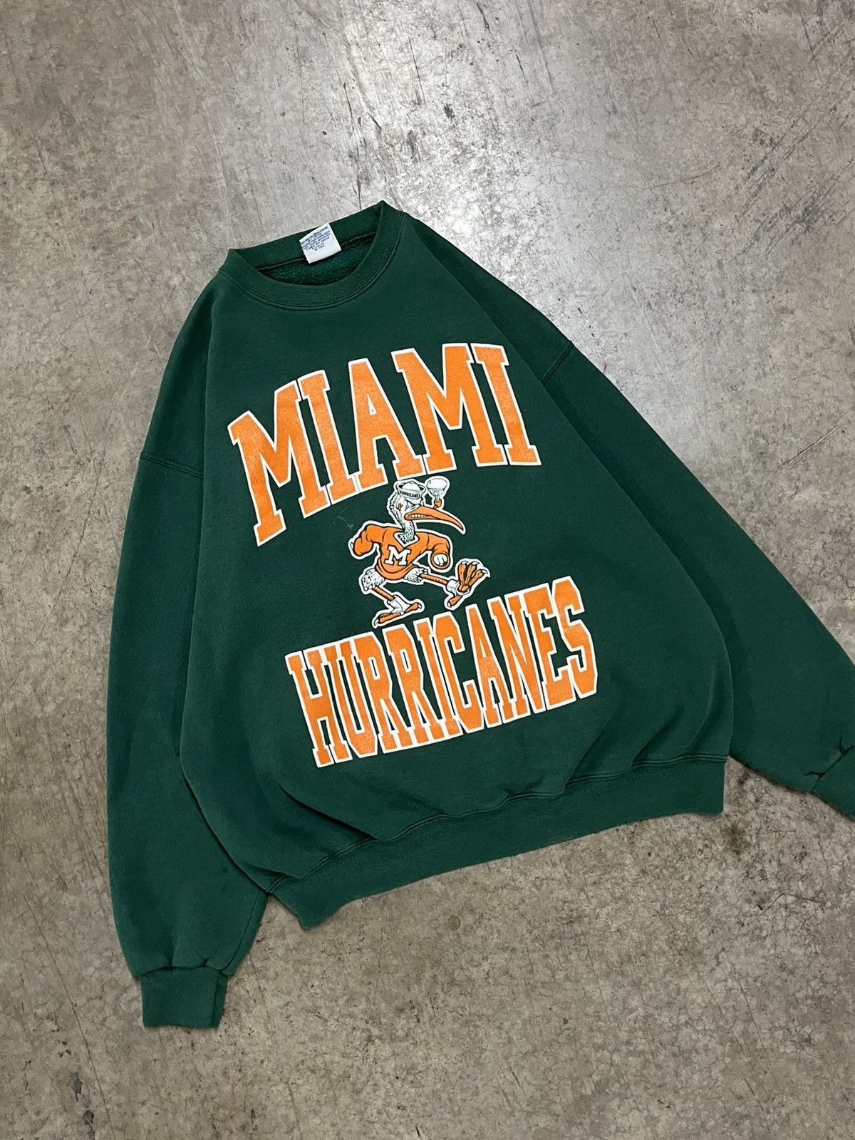Vintage Vintage Miami hurricanes college crewneck boxy fit sports Size US XL / EU 56 / 4 - 3 Thumbnail