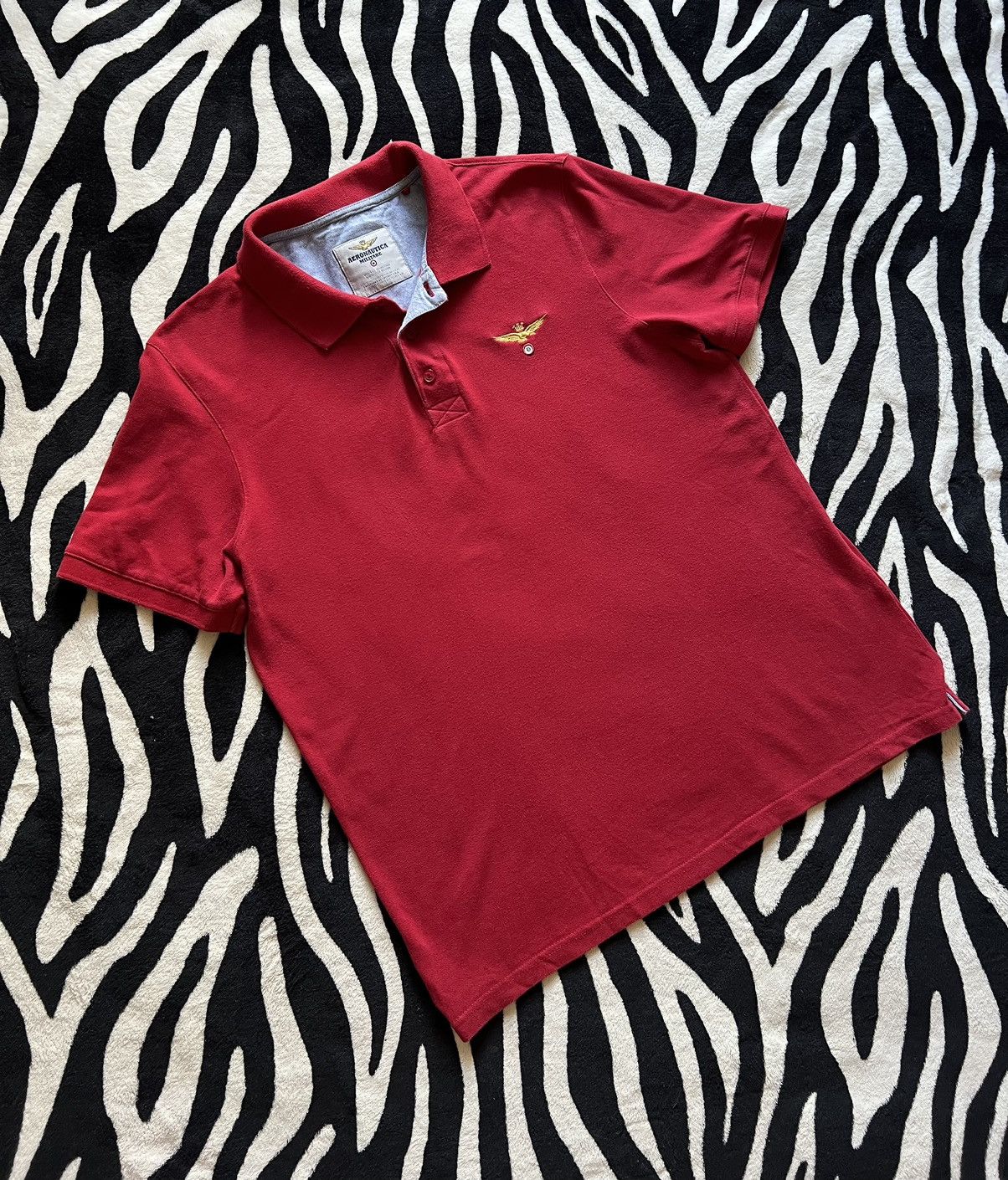 Aeronautica Militare Aeronautica Militare polo shirt burgundy mens Size US L / EU 52-54 / 3 - 3 Thumbnail