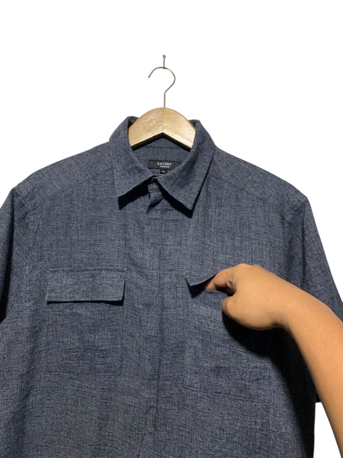 Yohji Yamamoto Yohji y’saccs sacsny double pocket zipper shirt Size US L / EU 52-54 / 3 - 4 Thumbnail