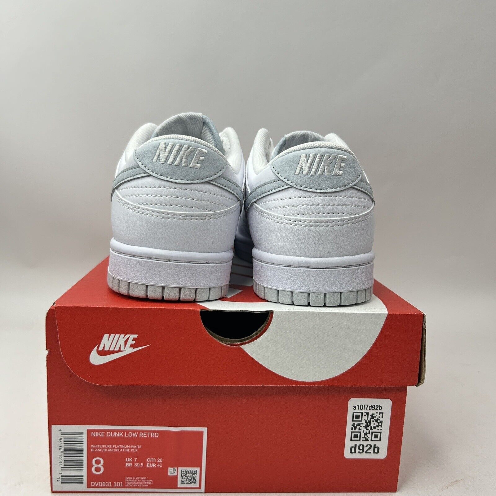 Nike Nike Dunk Low Retro “White Pure Platinum” 2023 Size US 8 / EU 41 - 4 Thumbnail