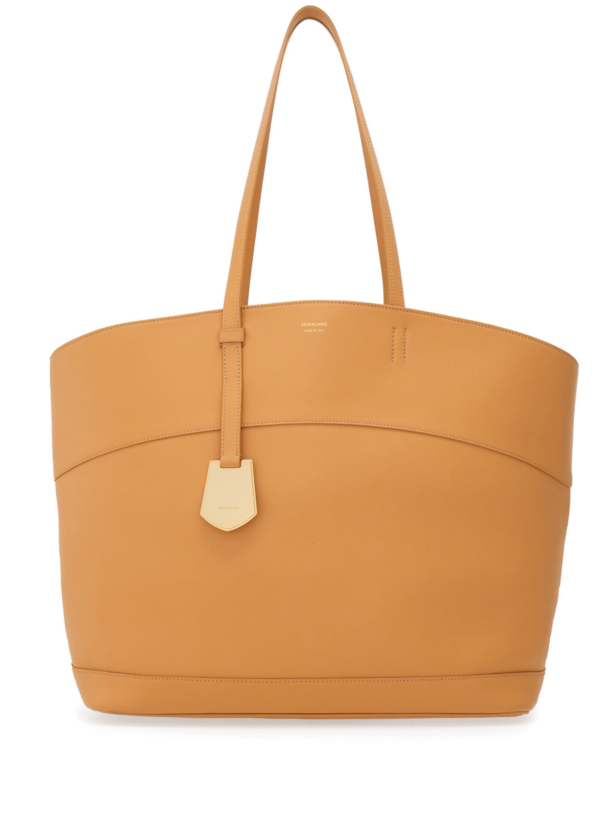 Salvatore Ferragamo o1s1rm0924 Size: OS / Charming Tote Bag in Camel Size ONE SIZE - 1 Thumbnail