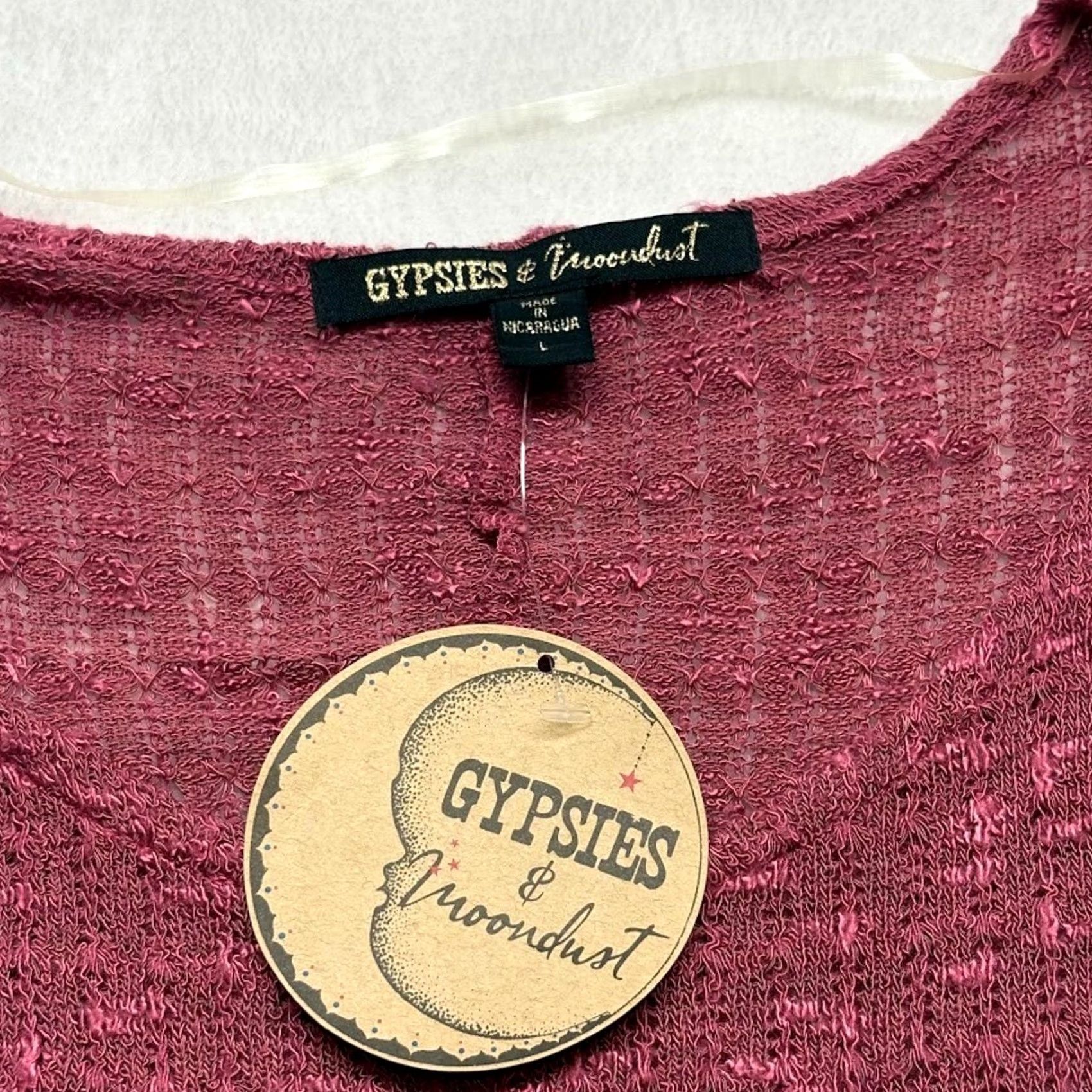 Vintage Gypsies & Moondust Pink Knit Long Sleeve Sweater - Size L Size L / US 10 / IT 46 - 5 Thumbnail