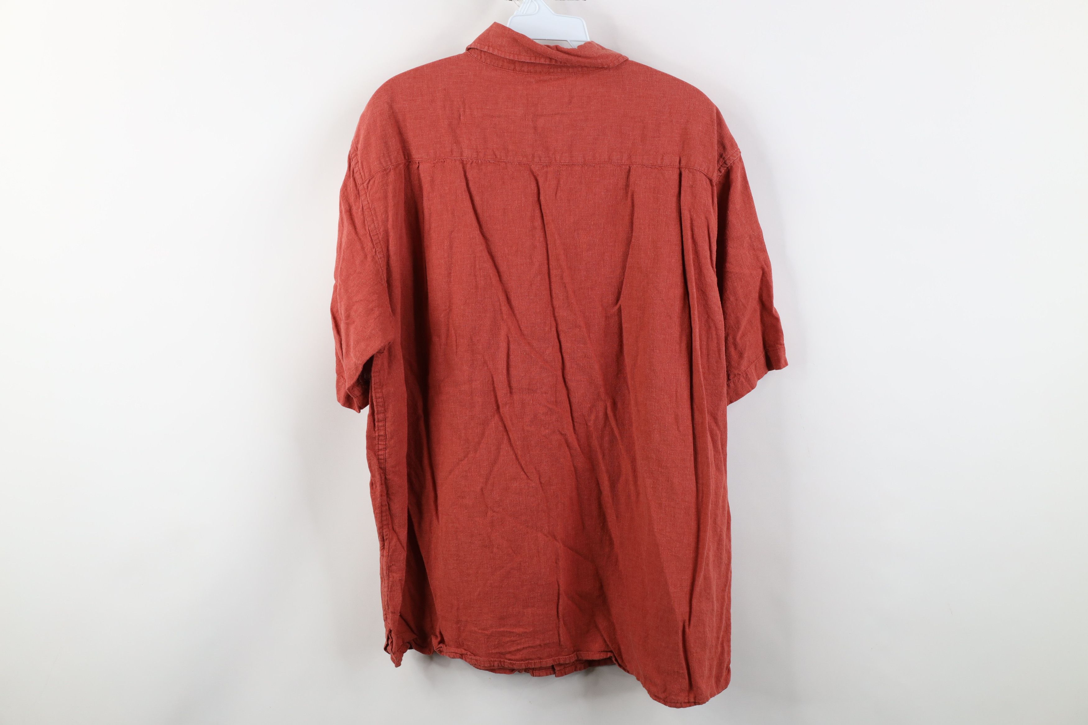 Orvis Vintage Y2K Orvis Blend Short Sleeve Button Shirt Orange Size US L / EU 52-54 / 3 - 11 Thumbnail