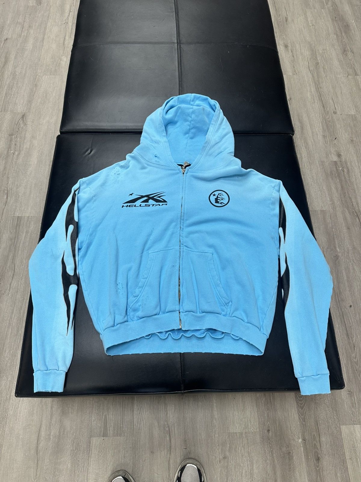 HELLSTAR Hellstar Studios Zip up Hoodie light blue | Grailed