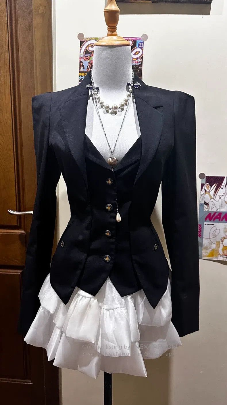 Vivienne Westwood Vivienne Westwood Fake two-piece blazer, black, enamel but Size S / US 4 / IT 40 - 2 Thumbnail