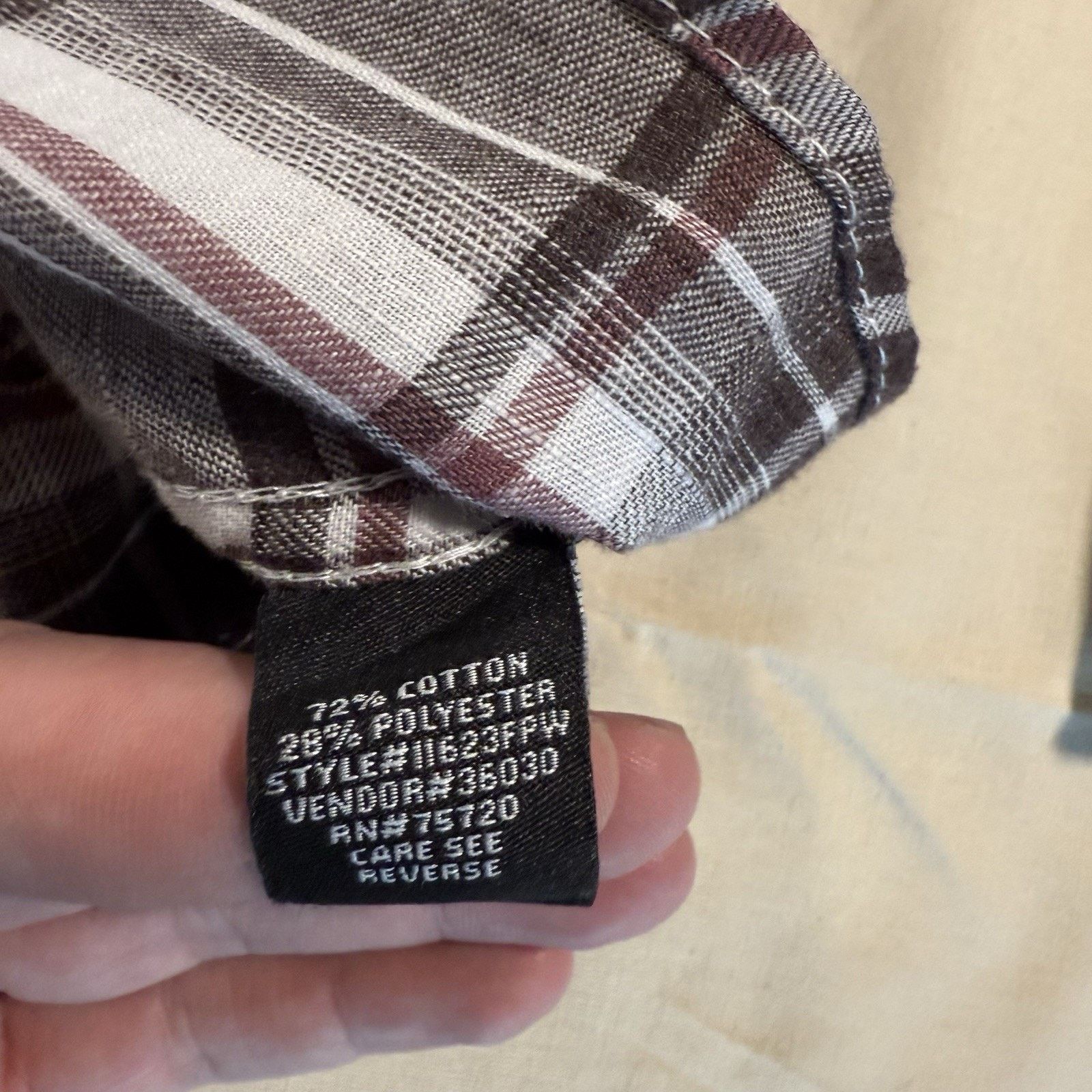 BKE BKE Western Pearl Snap Plaid Long Sleeve Button up Mens 3 XL Size US XXL / EU 58 / 5 - 4 Thumbnail