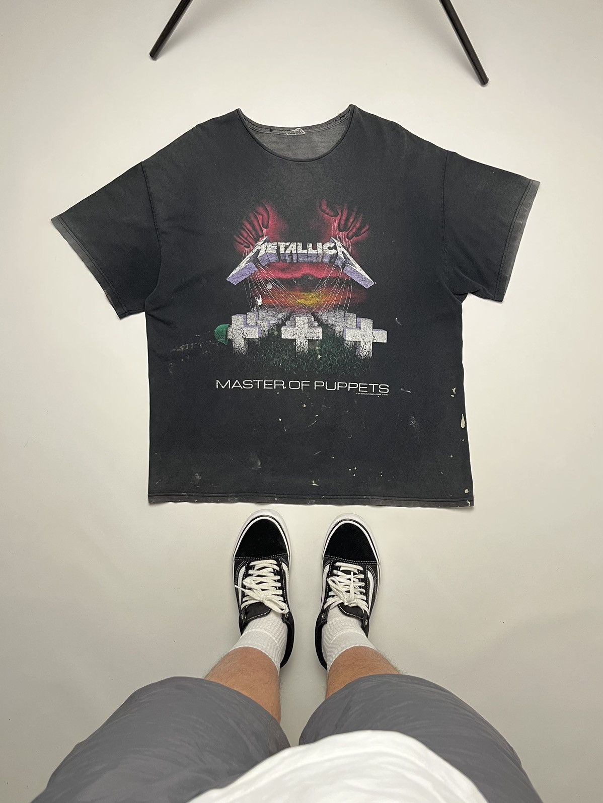 image of Band Tees x Metallica Vintage Metallica 1994 Master Of Puppets T-Shirt in Faded Black (Size Large)