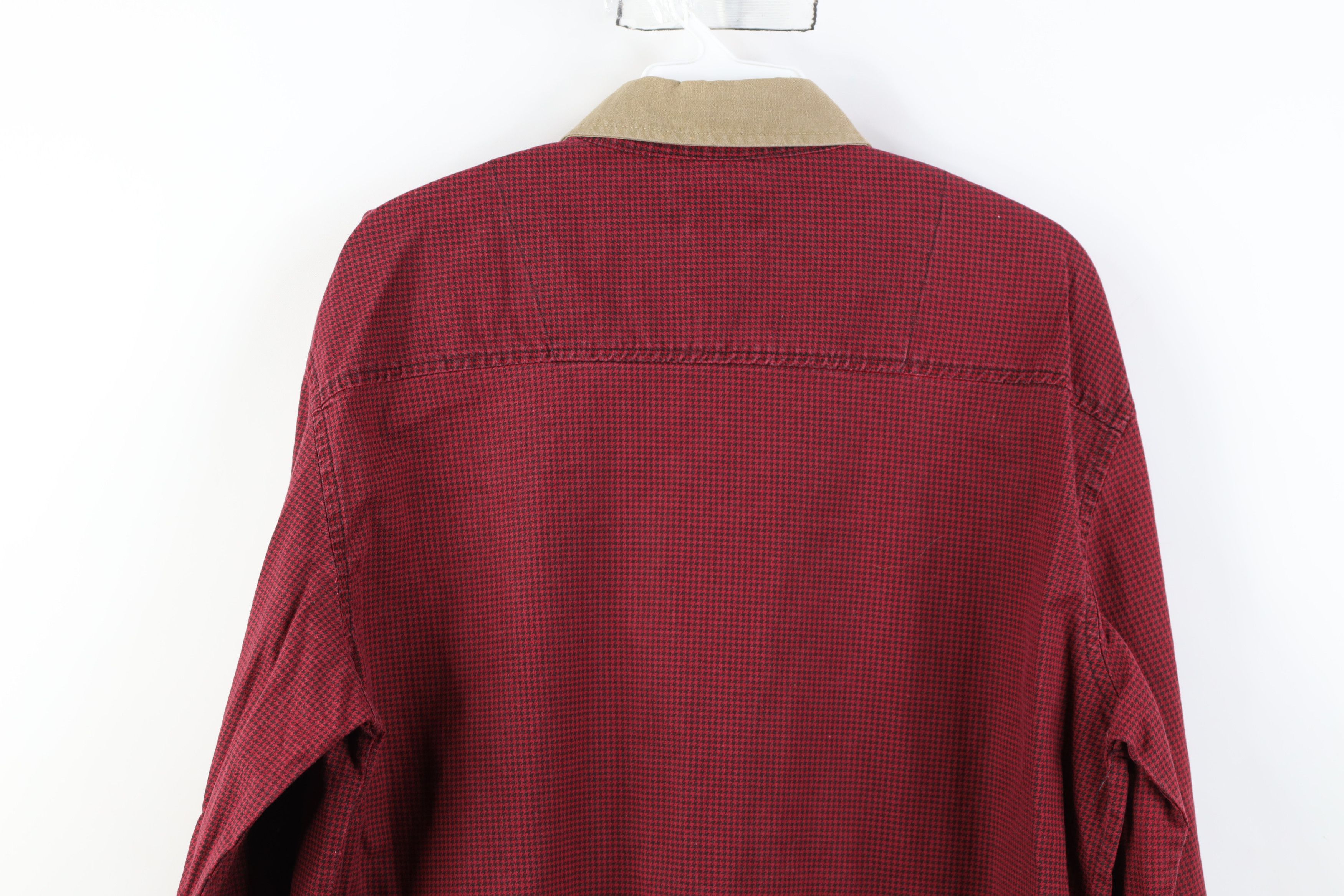 Vintage Vintage 90s Streetwear Houndstooth Collared Button Shirt Size US M / EU 48-50 / 2 - 13 Thumbnail