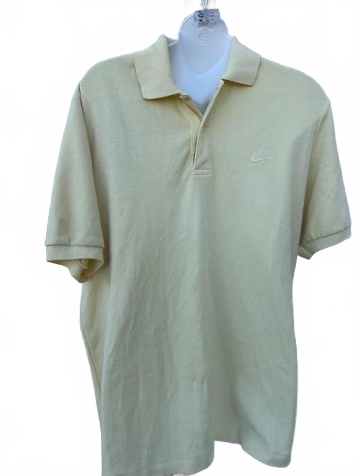 Nike Vintage Nike Pale Yellow Polo Large Size US L / EU 52-54 / 3 - 1 Thumbnail