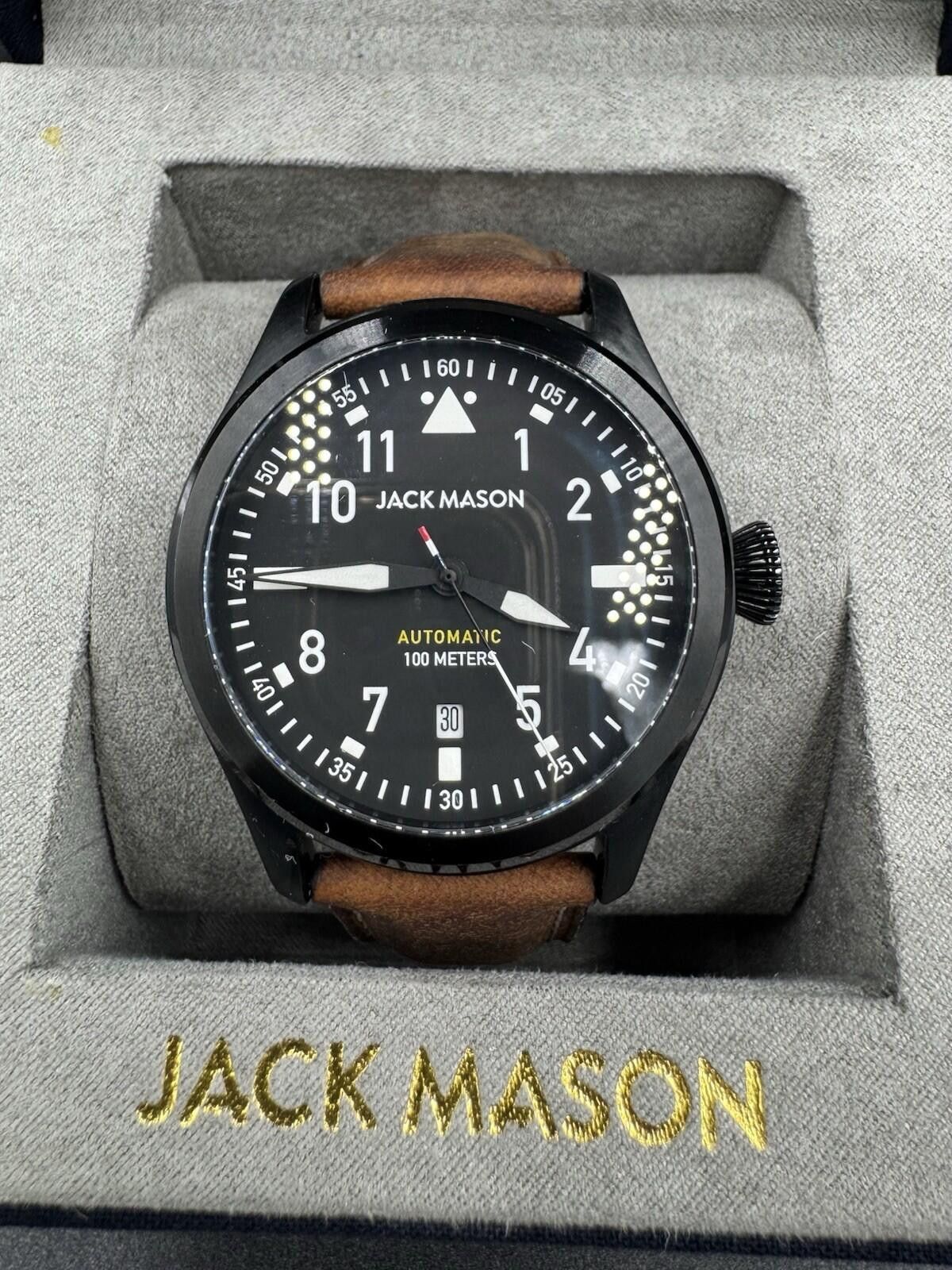 Other Jack Mason JM‑A103-005 Automatic Watch Rare Black Stainless Size ONE SIZE - 1 Thumbnail