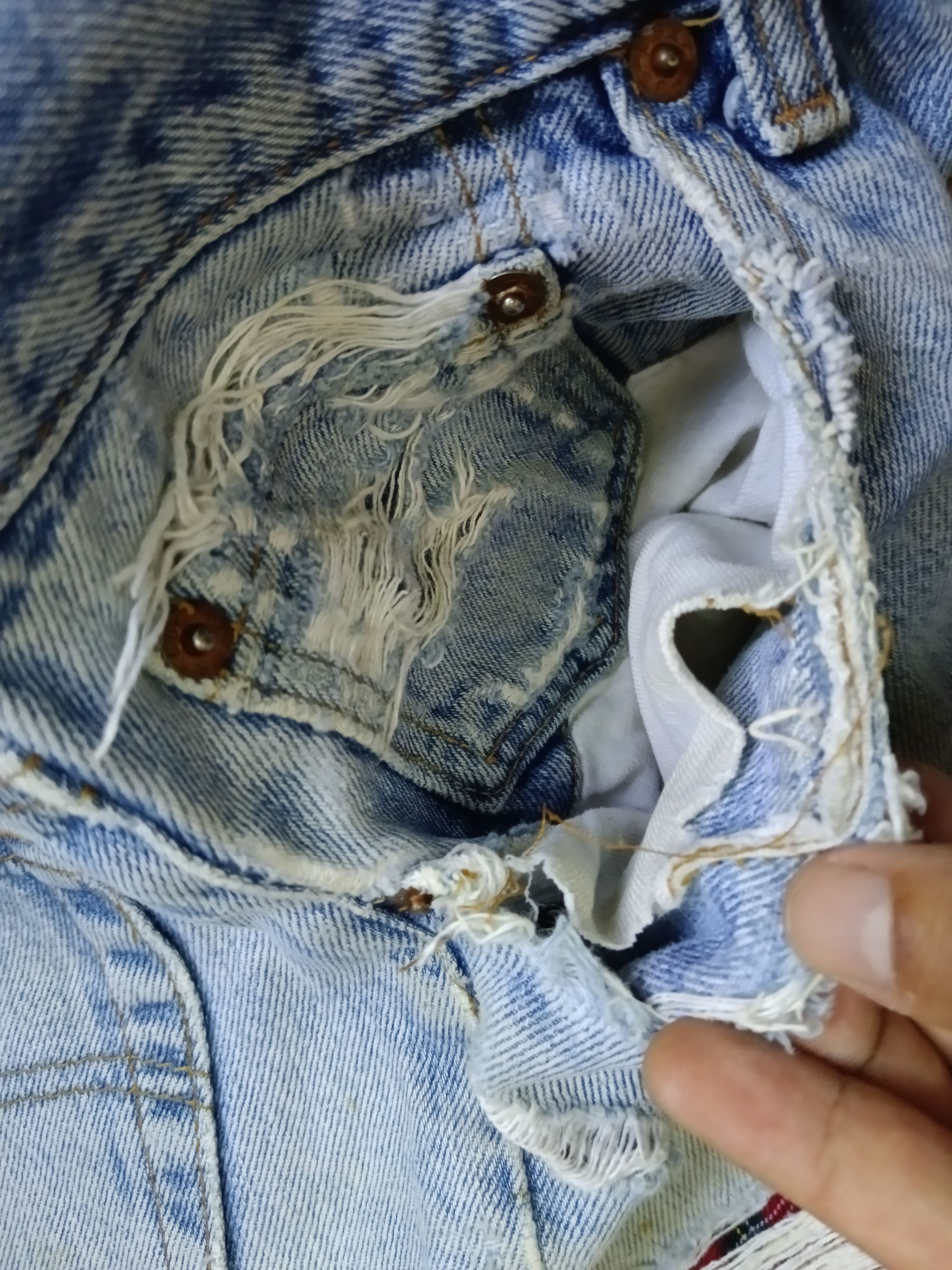 Levi's Vintage Clothing Destroy Vintage Levis 501 Denim Pants Size US 31 - 10 Thumbnail