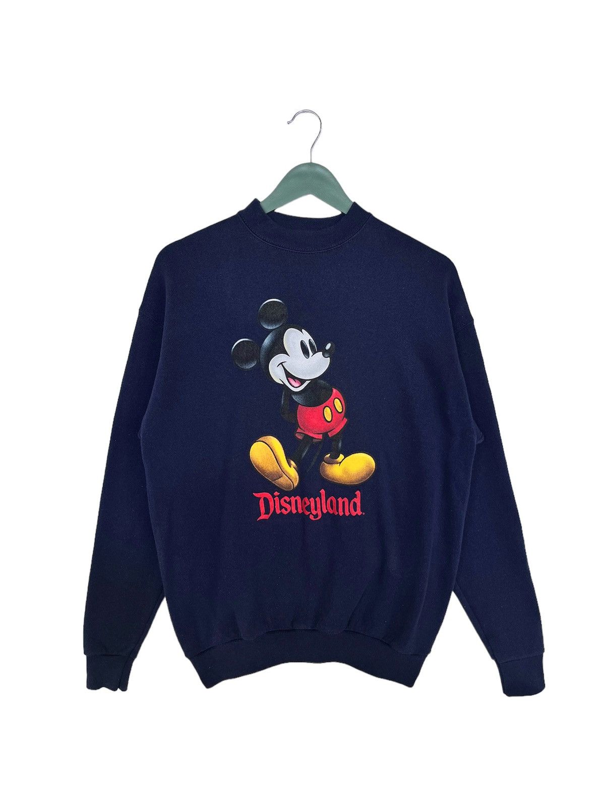 image of Vintage 90's Mickey Mouse Disneyland Sweatshirt in Dark Blue, Men's (Size Medium)