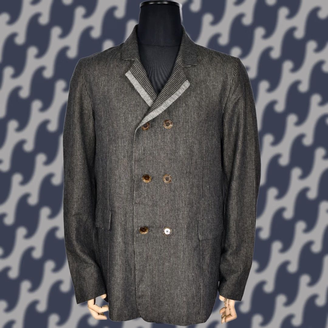 Diesel Diesel Blazer Jacket Mens XL Black Gold Jiuffrida Linen Wool 48% Linen 32% Wool 20% Nylon Striped XL Black Gold Blazer Jacket Mens Size 46R - 1 Thumbnail