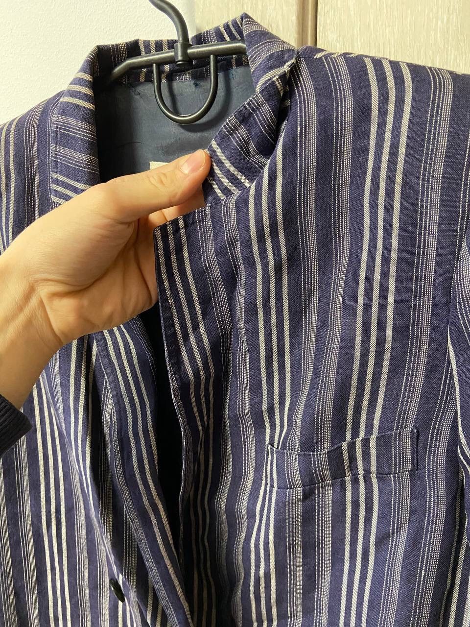 Max Mara Max Mara Vintage Pura Lino Striped Women's Blizer Size UK 12 Size M / US 6-8 / IT 42-44 - 10 Thumbnail