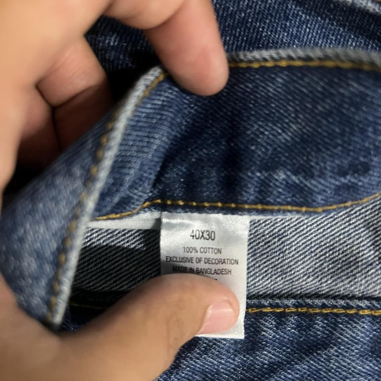 Japanese Brand × Vintage Vintage Y2K Super Baggy Wide Leg Dark wash Denim Jeans! Size US 40 / EU 56 - 8 Thumbnail