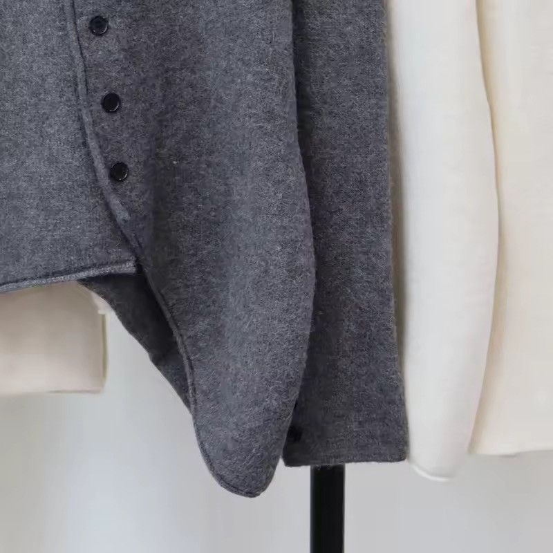 Other Irregular Knitted Retro Sweater Turtleneck Cardigan Size M / US 6-8 / IT 42-44 - 4 Thumbnail